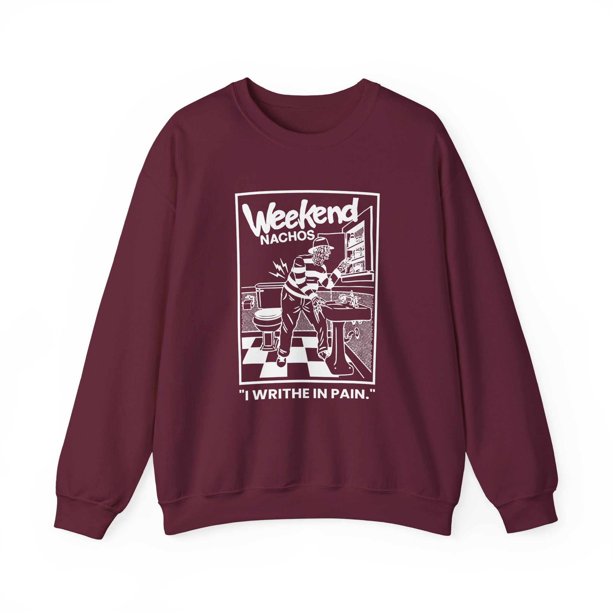 Weekend Nachos I Writhe in Pain Unisex Heavy Blend™ Crewneck Sweatshirt - Image 3