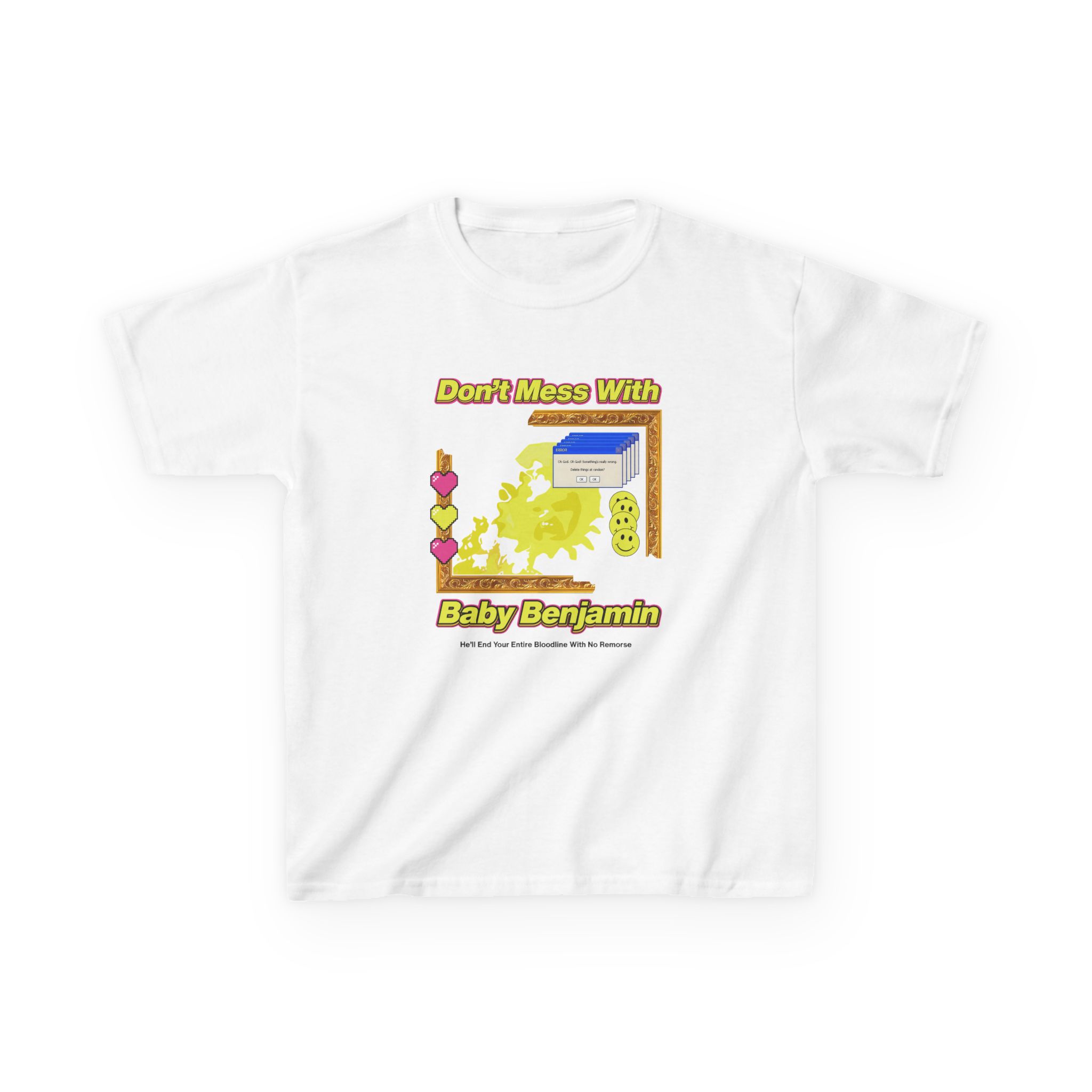 Garrett Watts Don't Mess With Baby Benjamin Kids Heavy Cotton™ Tee