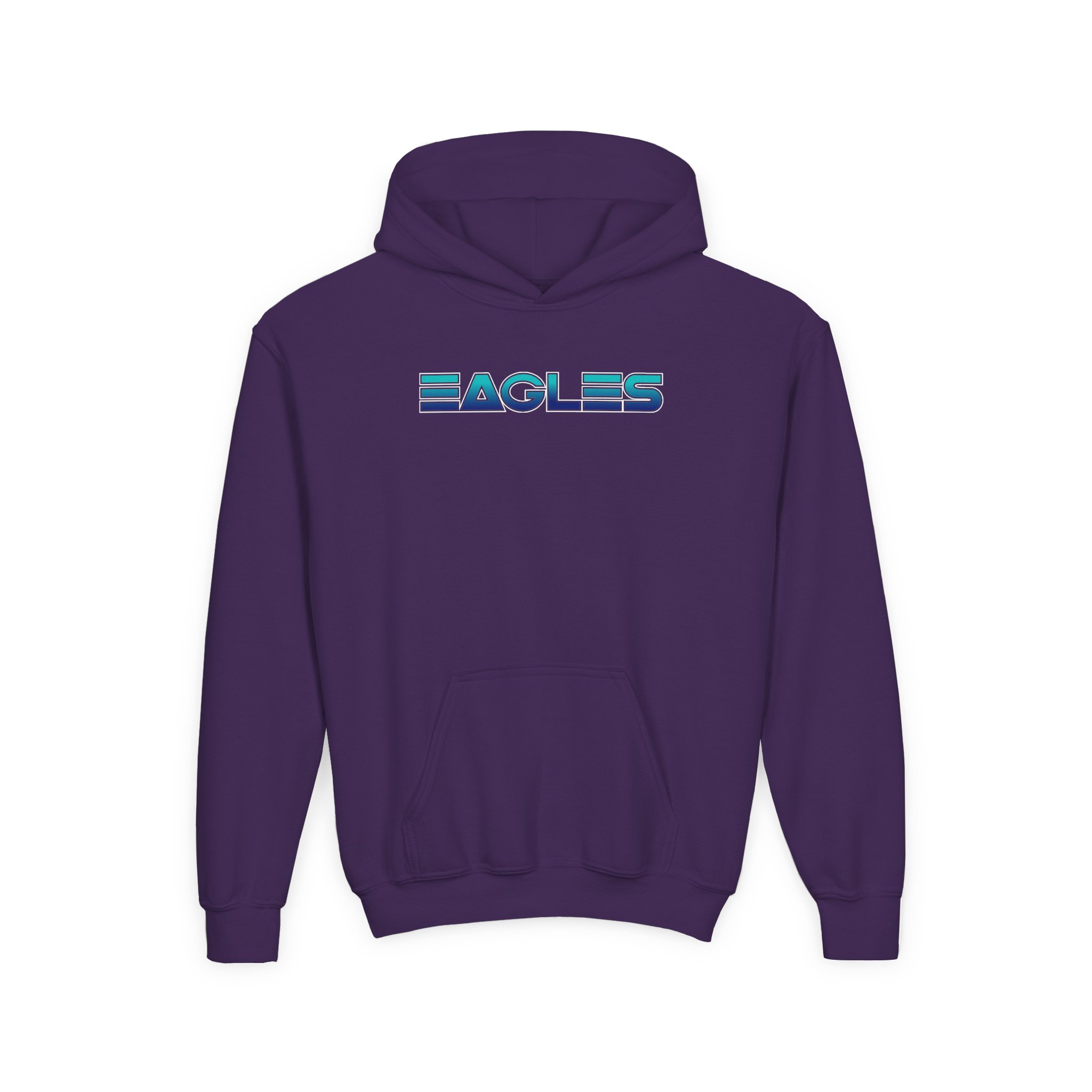 Youth The Eagles One of These Nights Logo Heavy Blend Hooded Sweatshirt - Image 11