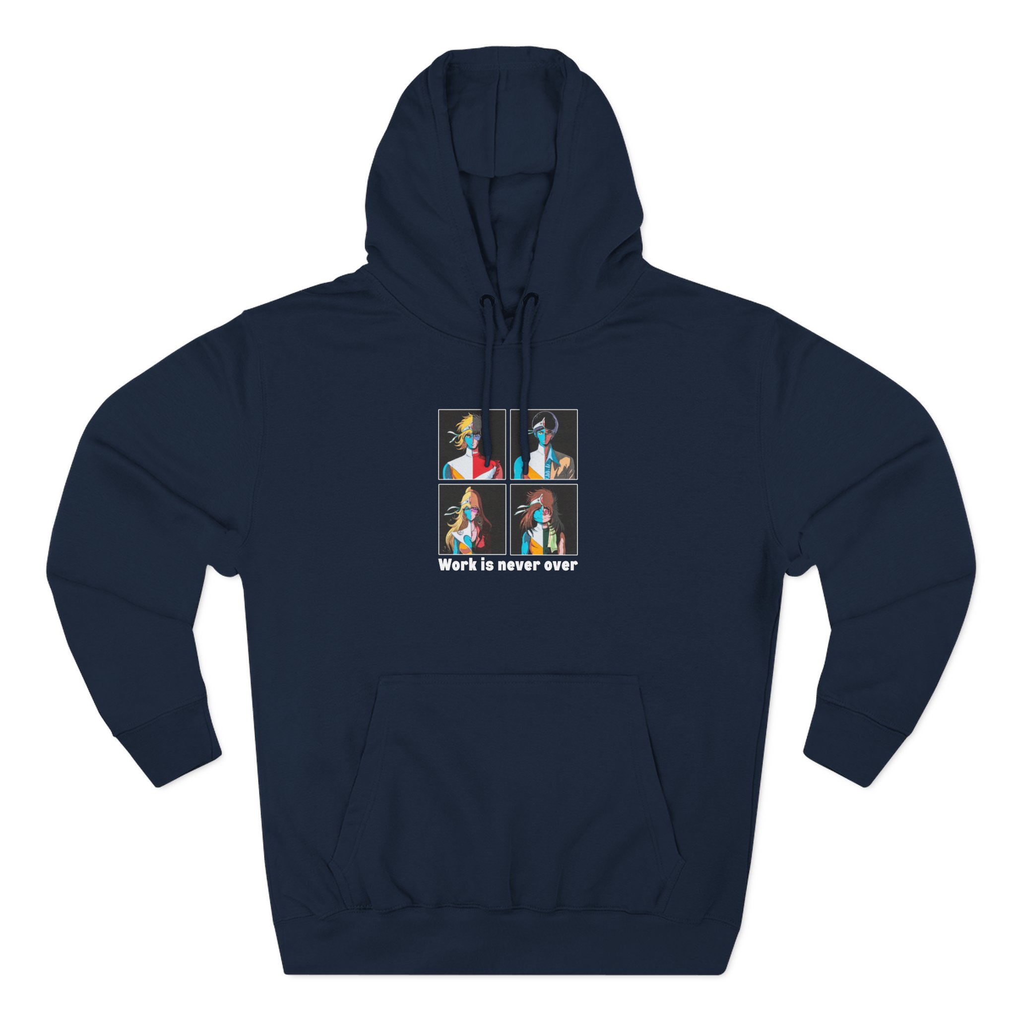 Daft Punk Work is never over Three-Panel Fleece Hoodie - Image 11