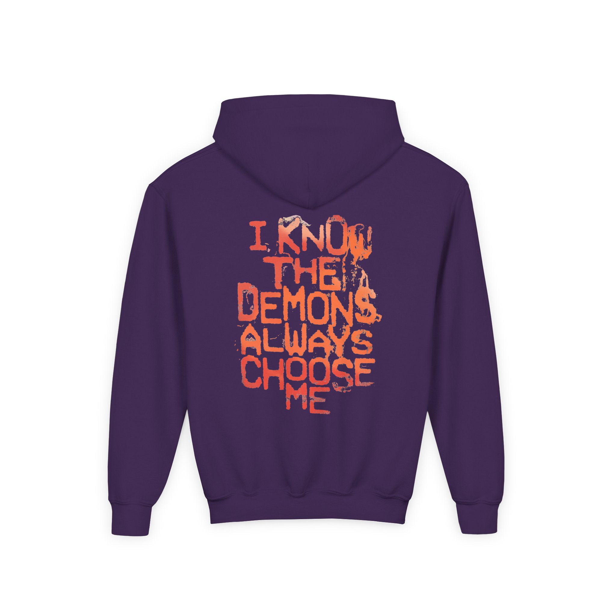 Poppy Demons Youth Heavy Blend Hooded Sweatshirt - Image 10