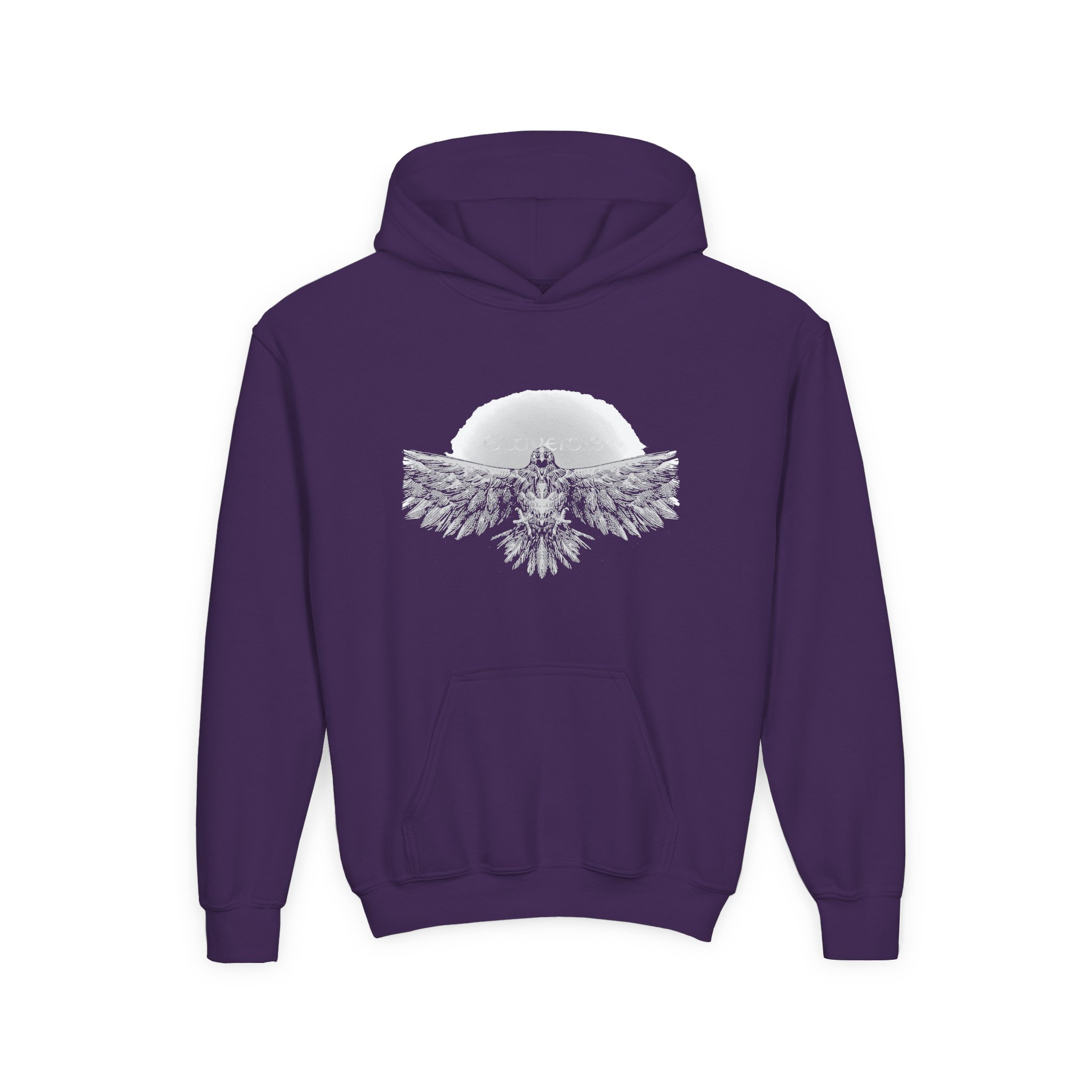 Eluveitie Black Raven Youth Heavy Blend Hooded Sweatshirt - Image 5