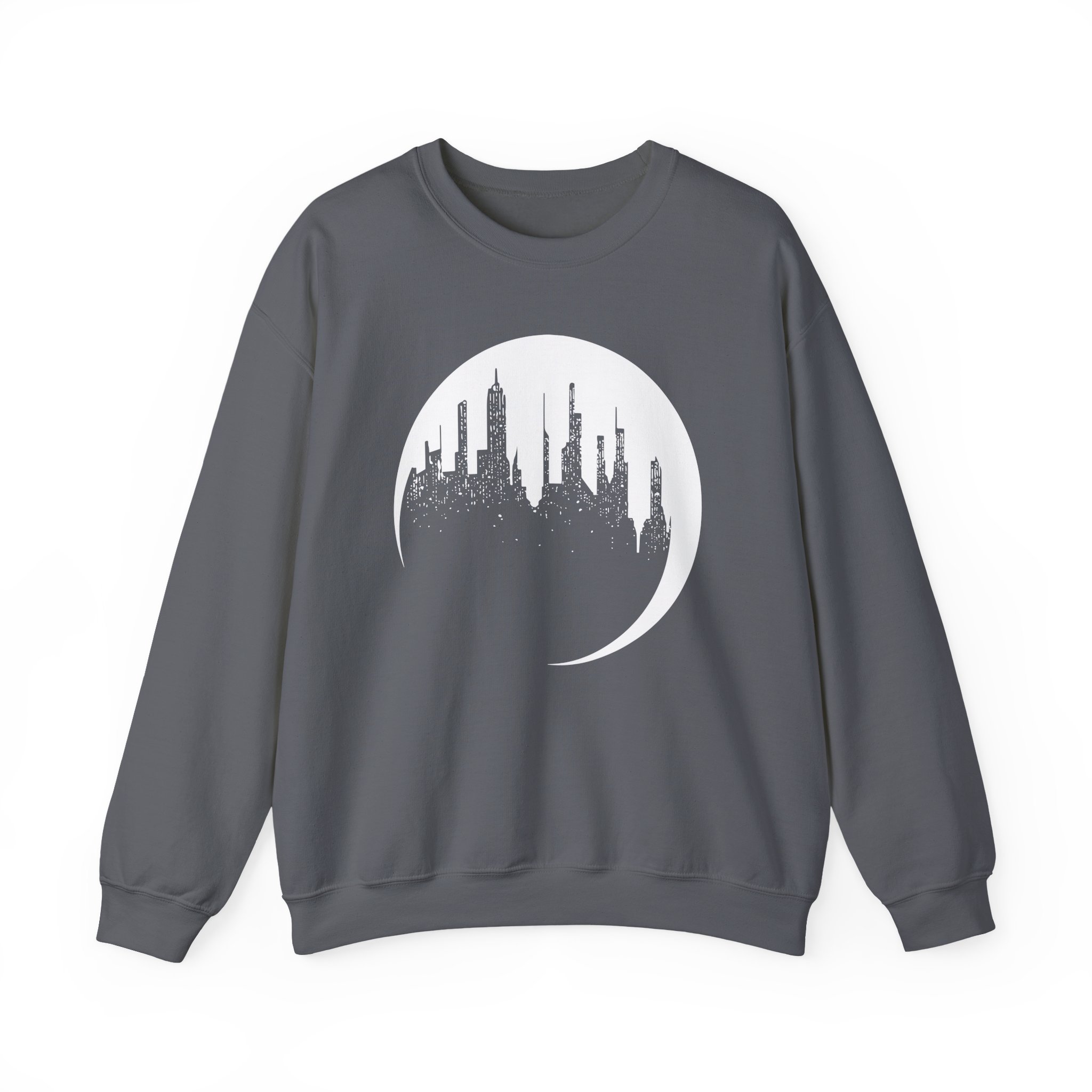 Dropout Unsleeping City Glow-In-The-Dark Unisex Heavy Blend™ Crewneck Sweatshirt - Image 9