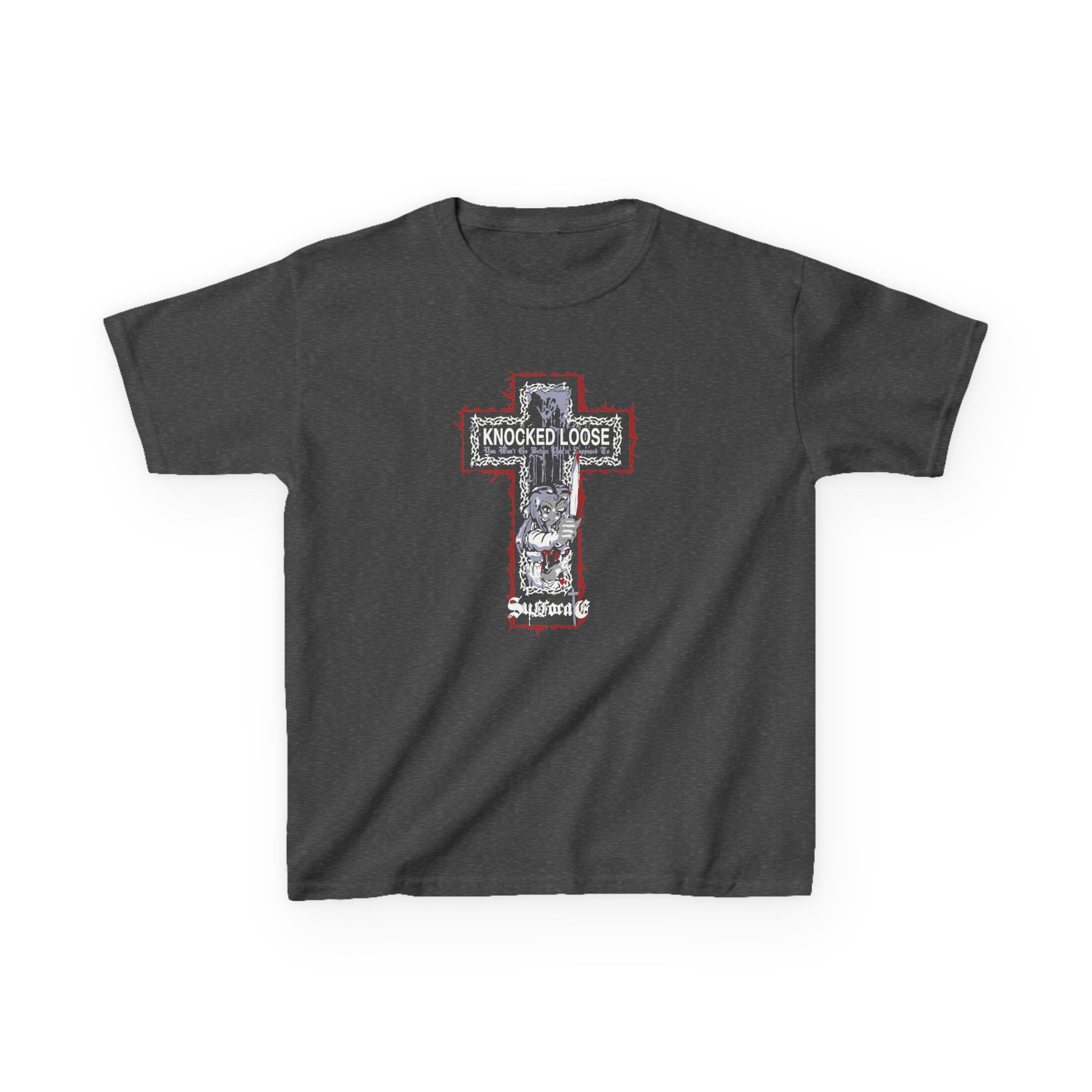 Knocked Loose Girl Knife Suffocate Kids Heavy Cotton™ Tee - Image 5