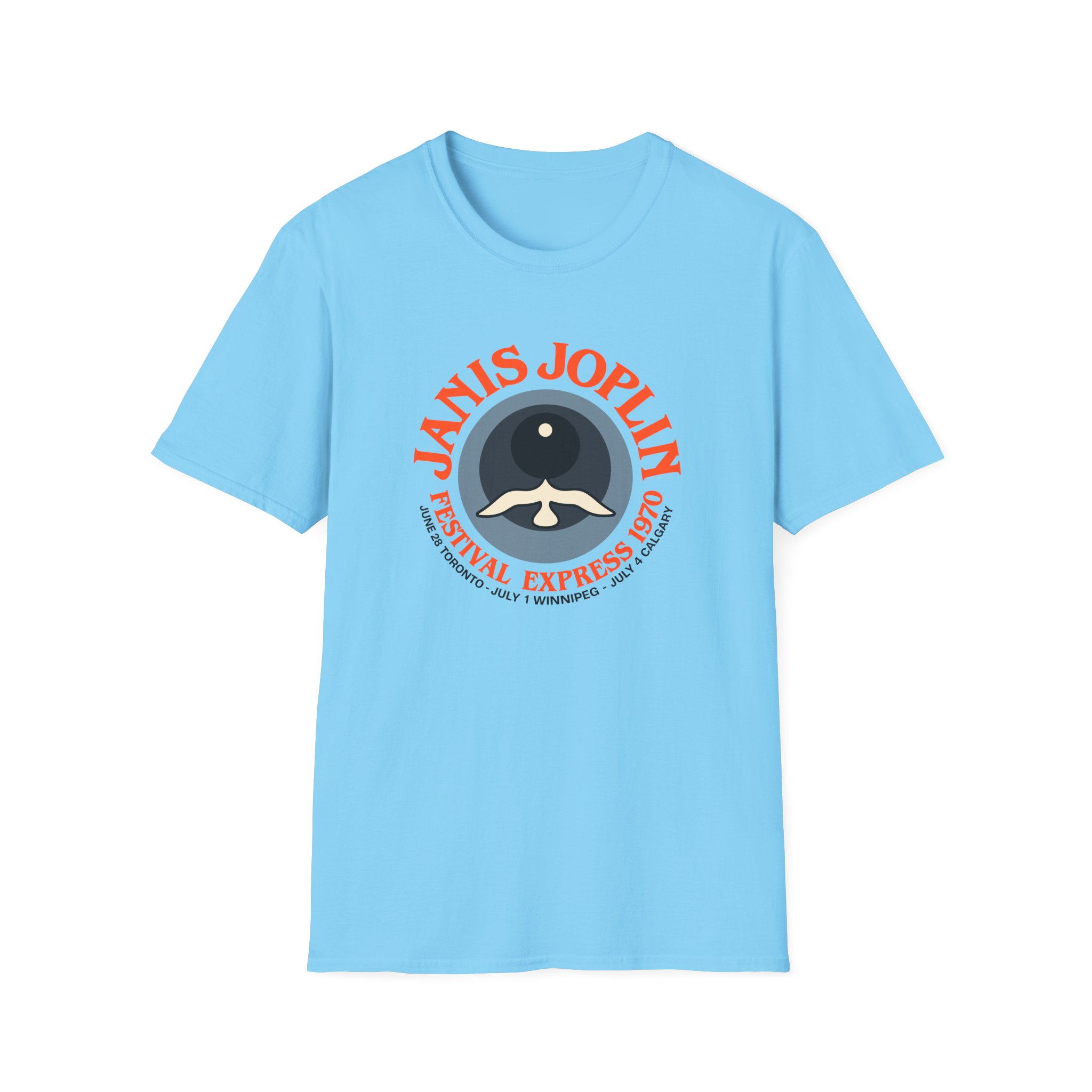 Janis Joplin Festival Express 1970 Unisex Softstyle T-Shirt - Image 21