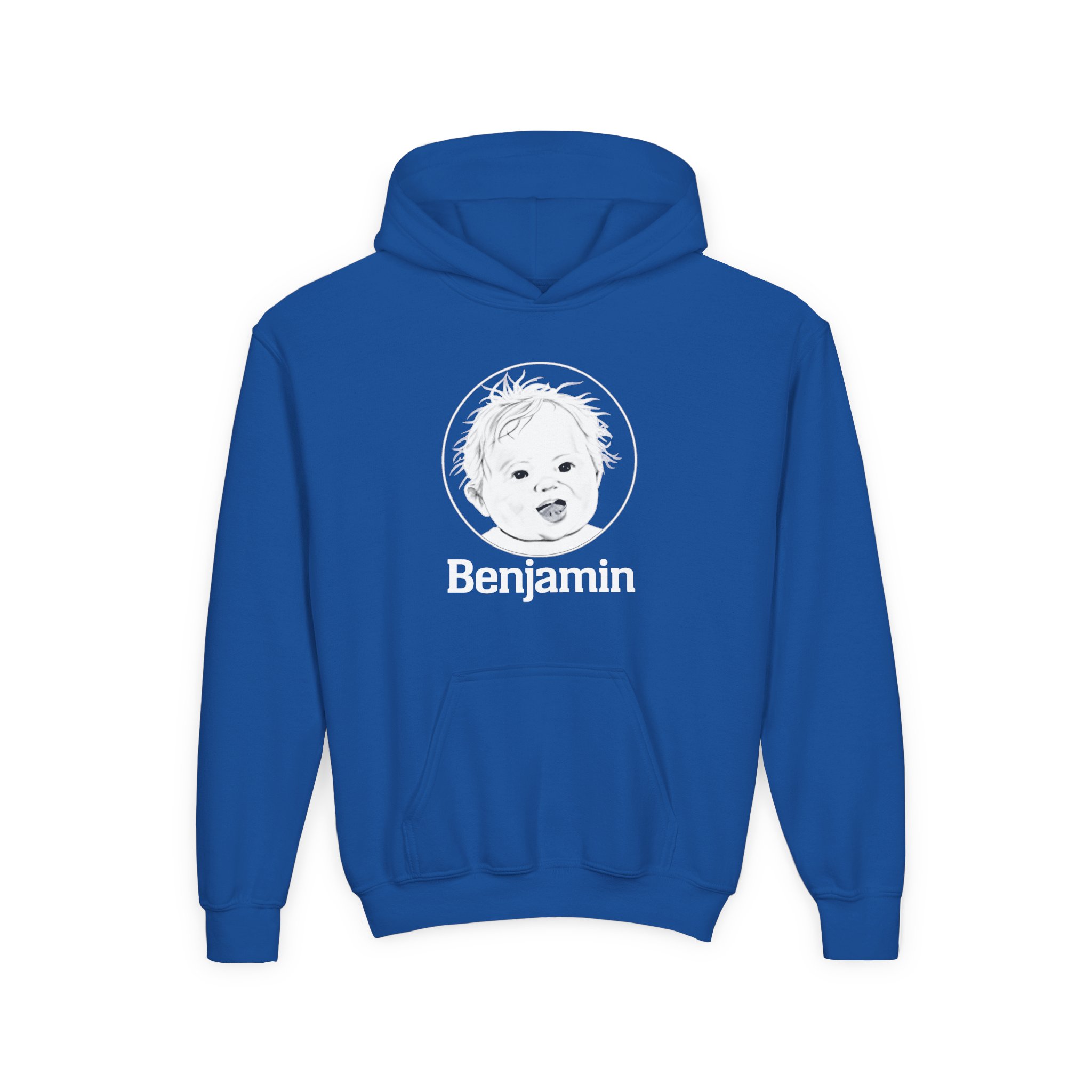 Garrett Watts Baby Benjamin Youth Heavy Blend Hooded Sweatshirt - Image 11