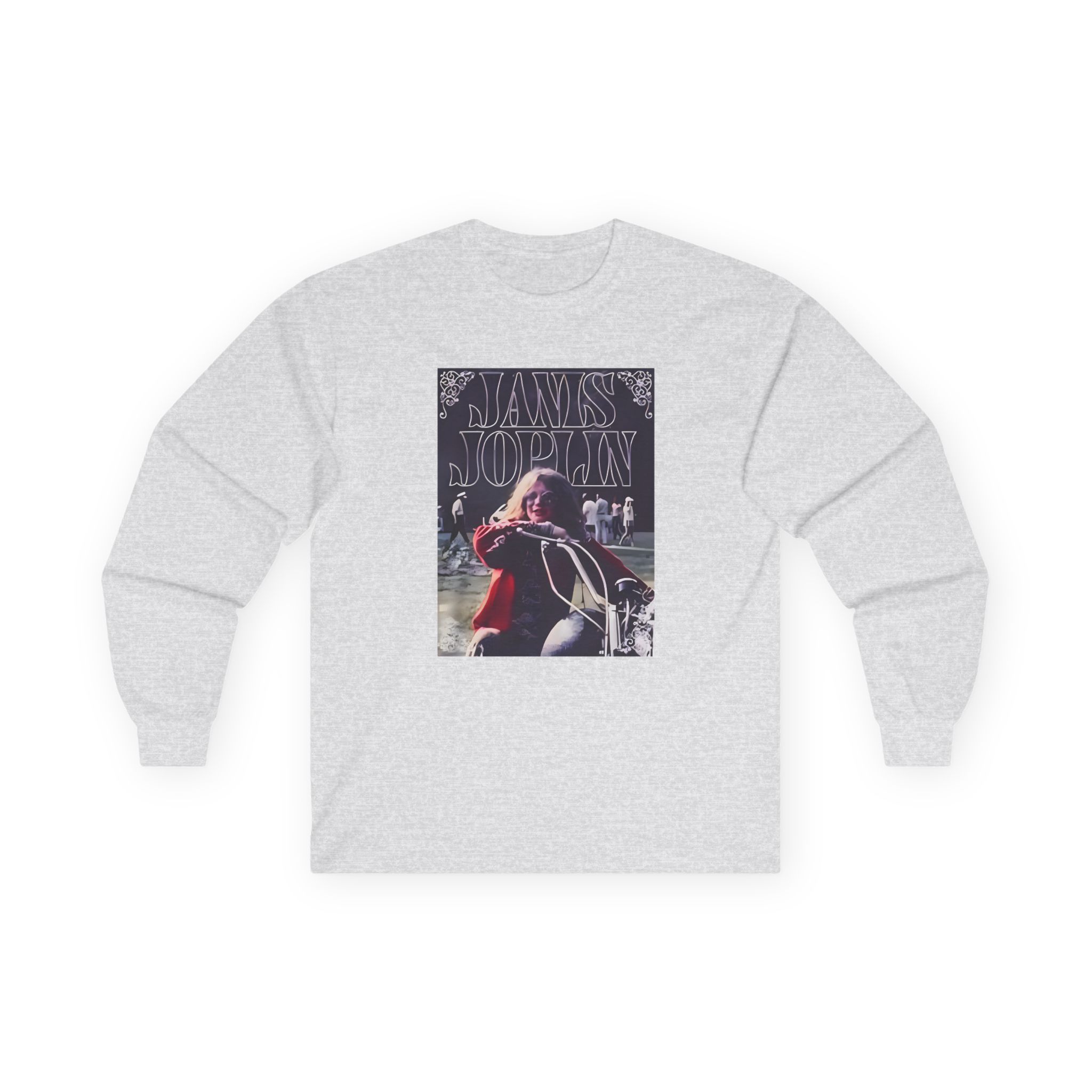 Janis Joplin Greatest Hits Motorcycle Cover Unisex Ultra Cotton Long Sleeve Tee - Image 3