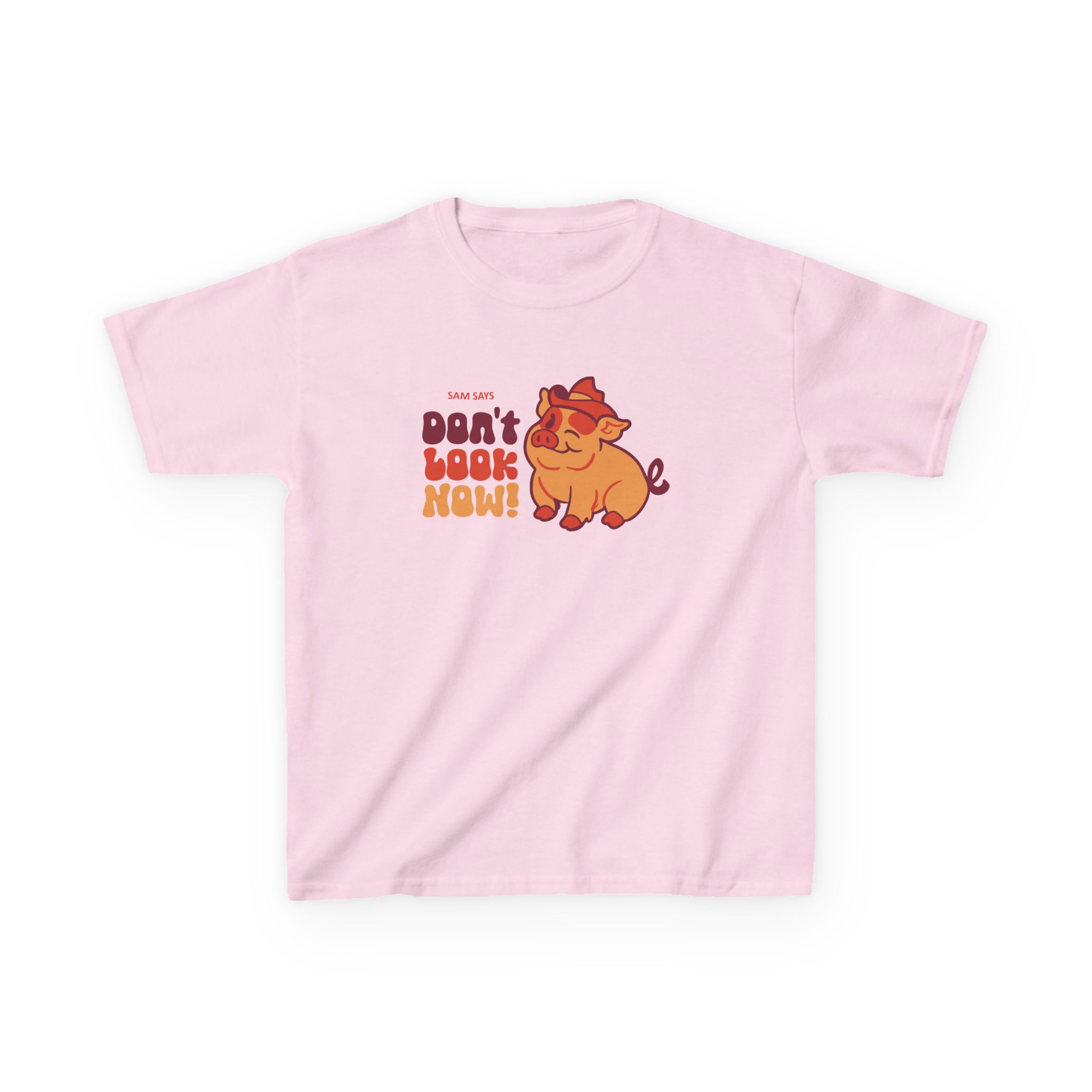 Dropout Sam Says Don't Look Now Kids Heavy Cotton™ Tee - Image 7