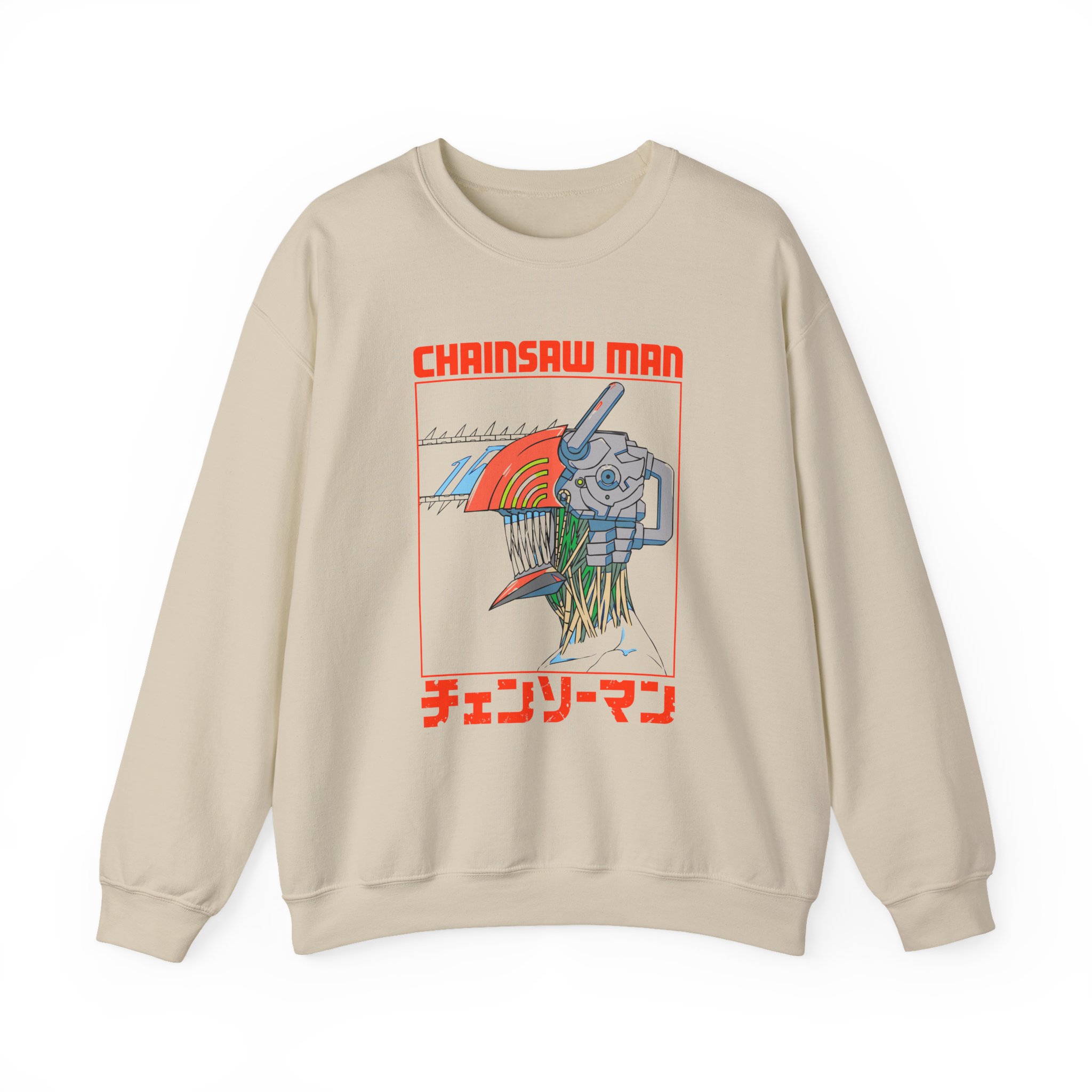 Chainsaw Man Three Tone Unisex Heavy Blend™ Crewneck Sweatshirt - Image 5