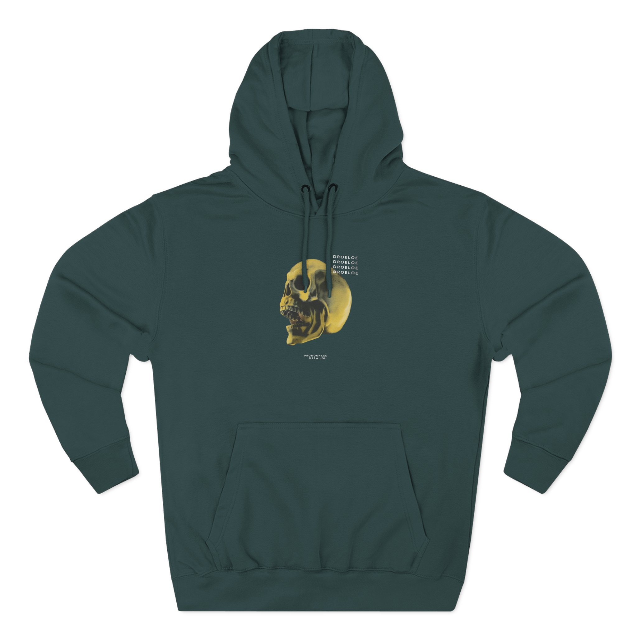 Deadbeats Gold Skull Three-Panel Fleece Hoodie - Image 5