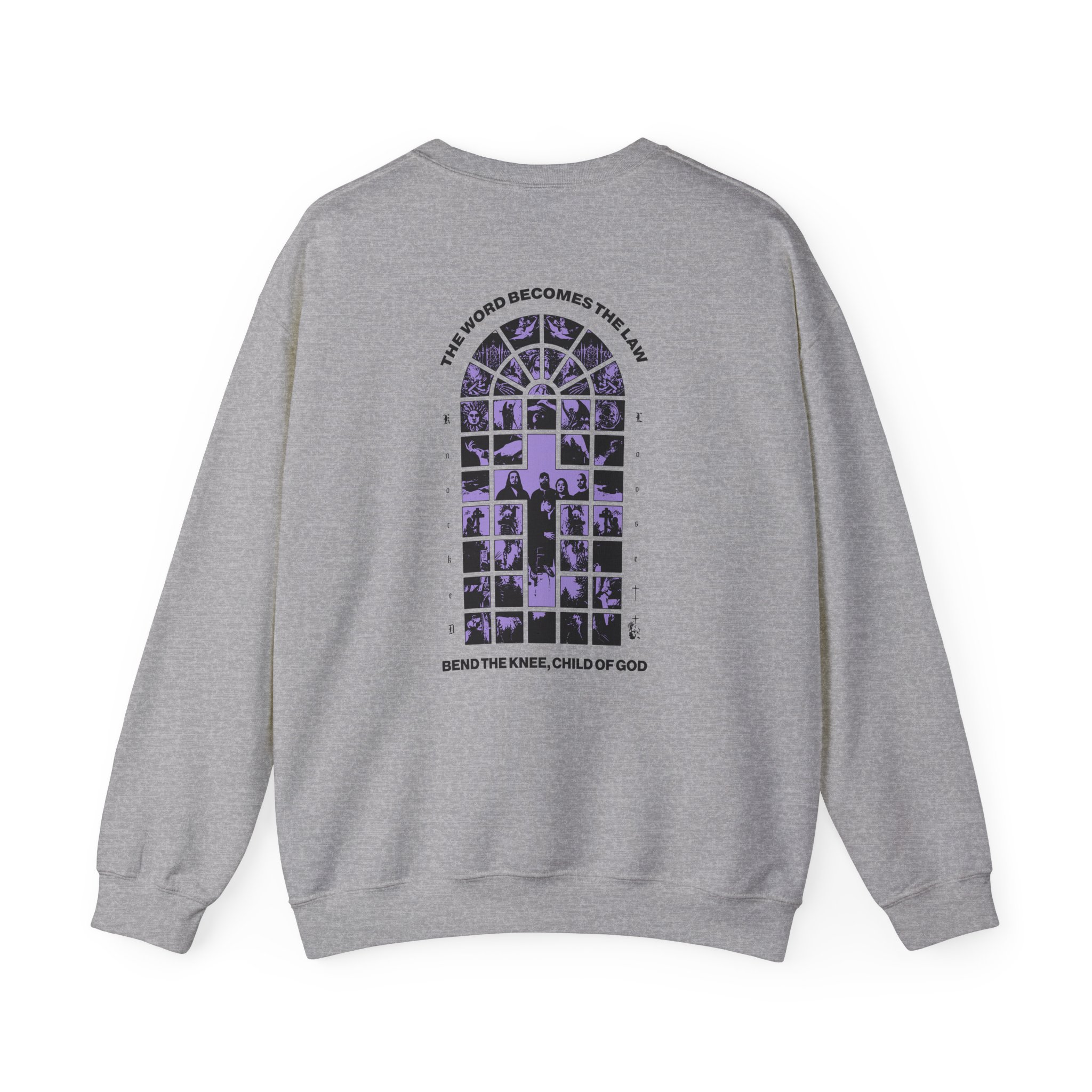Knocked Loose Purple Cross Unisex Heavy Blend™ Crewneck Sweatshirt - Image 8