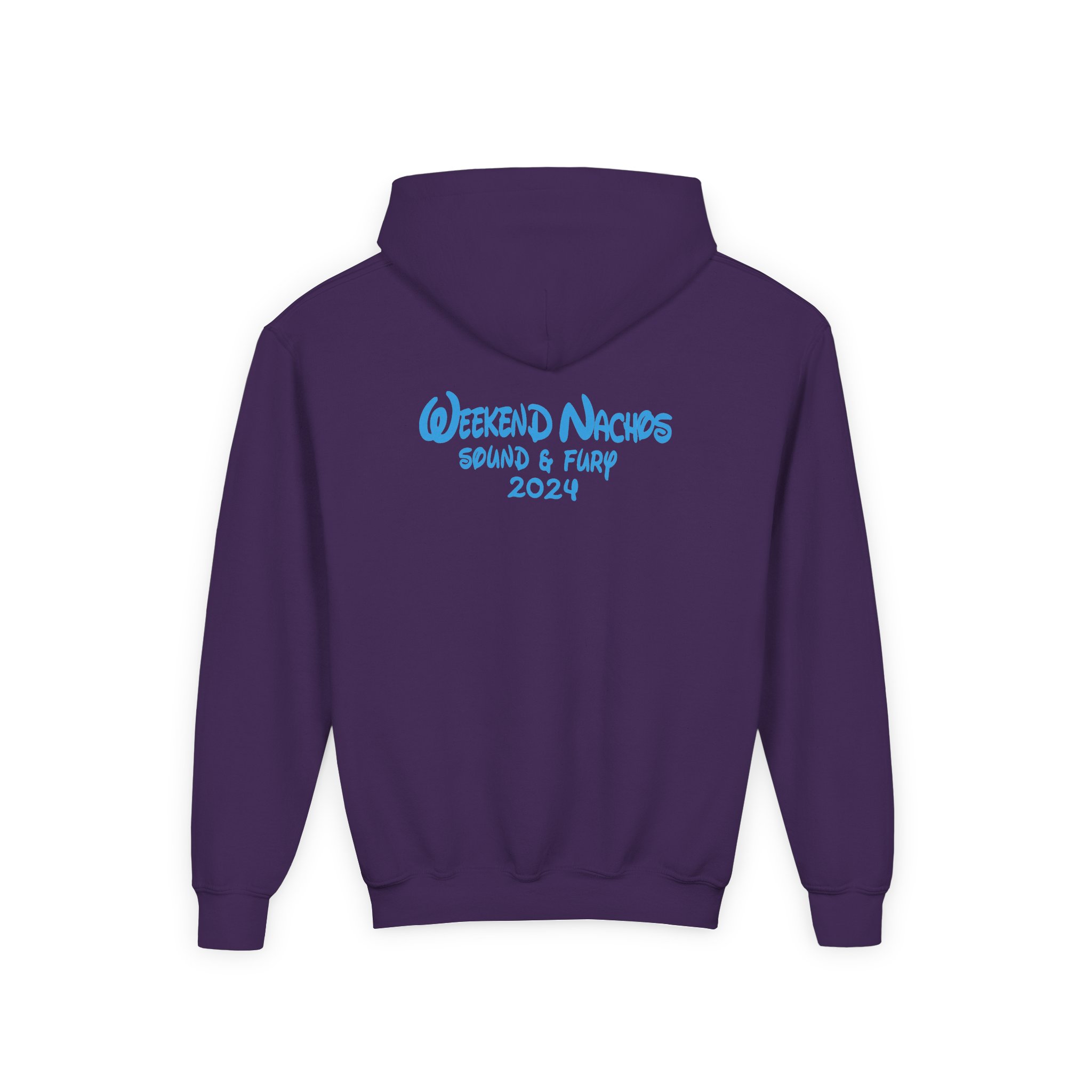 Youth Weekend Nachos Sound and Fury Heavy Blend Hooded Sweatshirt - Image 10