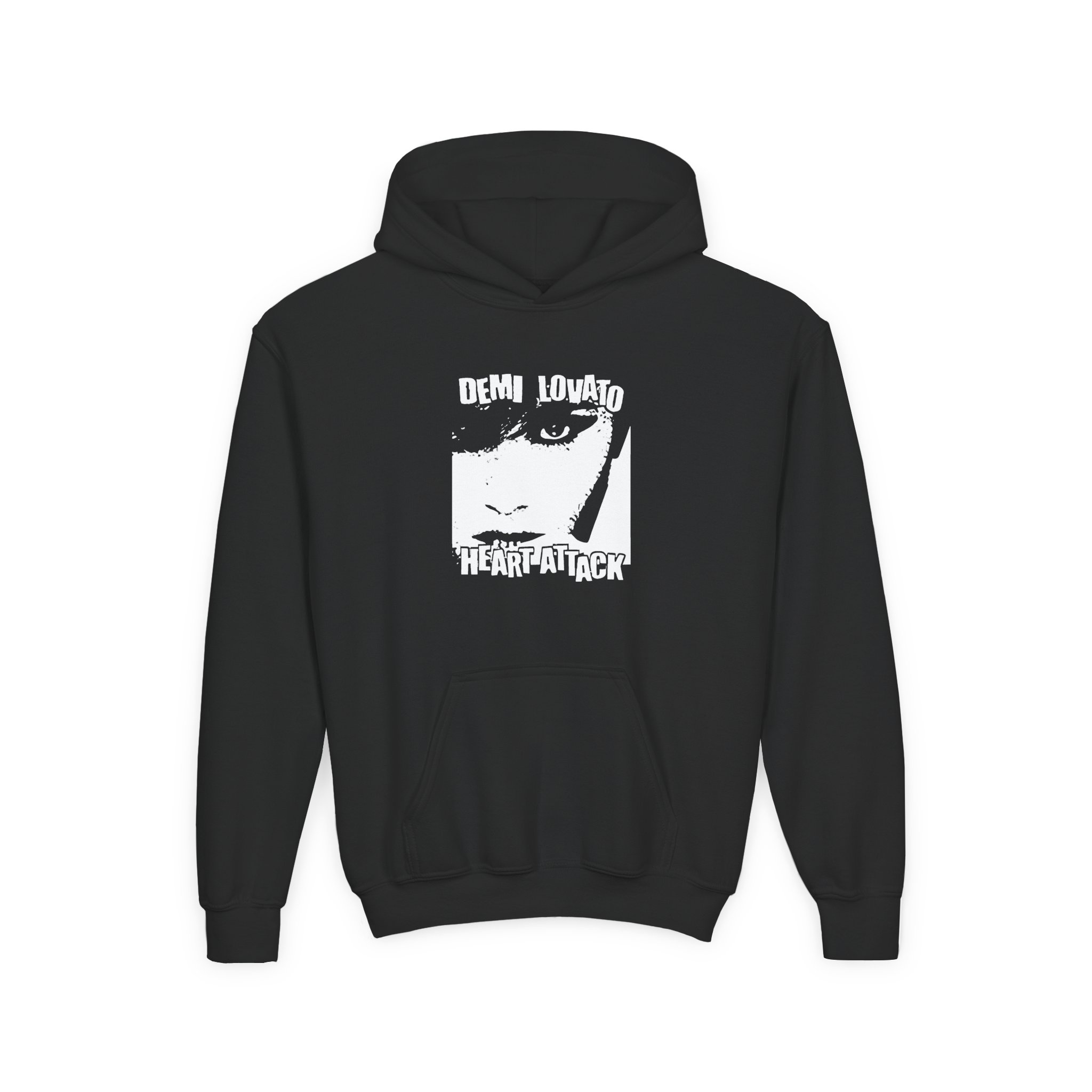 D L Heart Attack Anniversary Youth Heavy Blend Hooded Sweatshirt