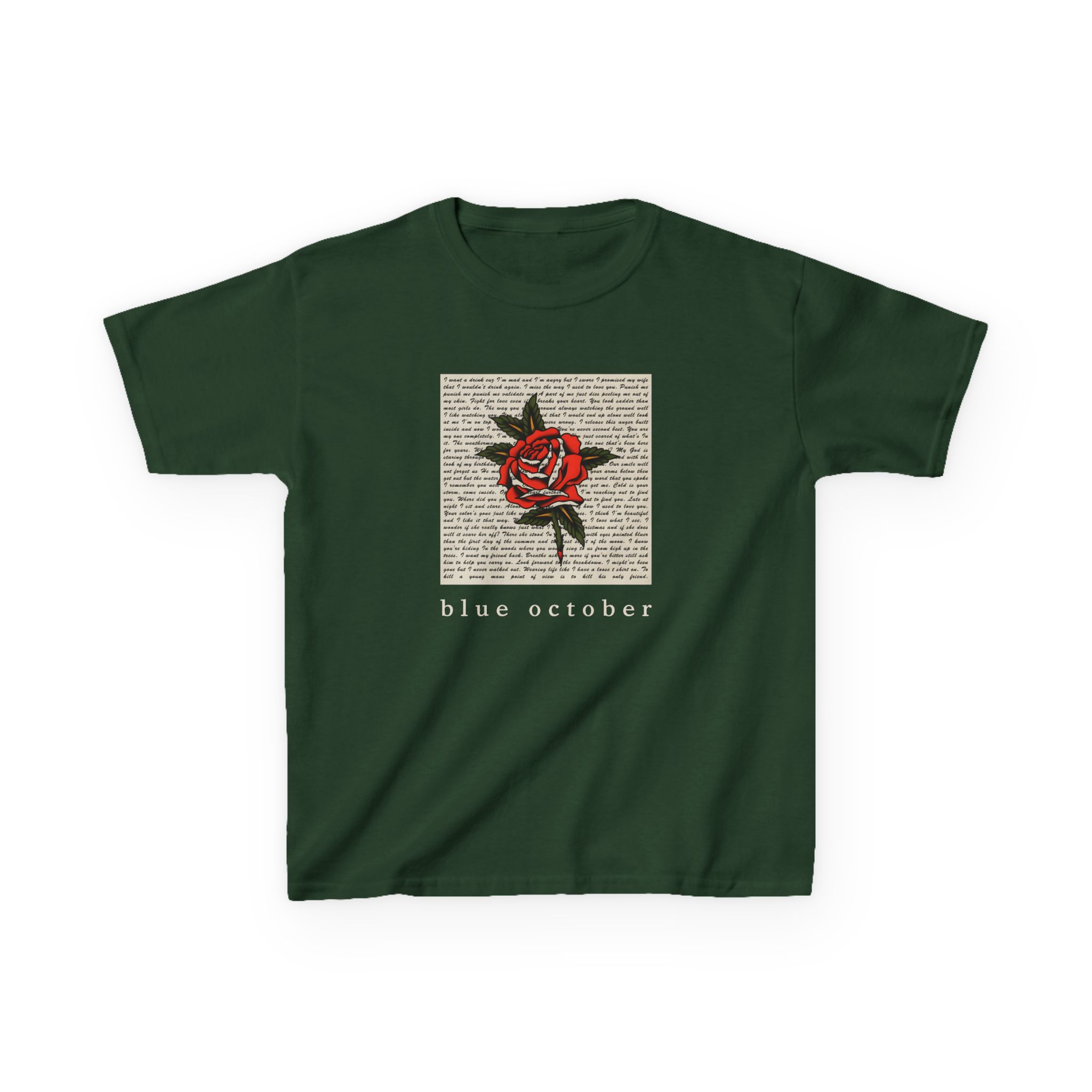 Blue October Rose Lyric Kids Heavy Cotton™ Tee - Image 5