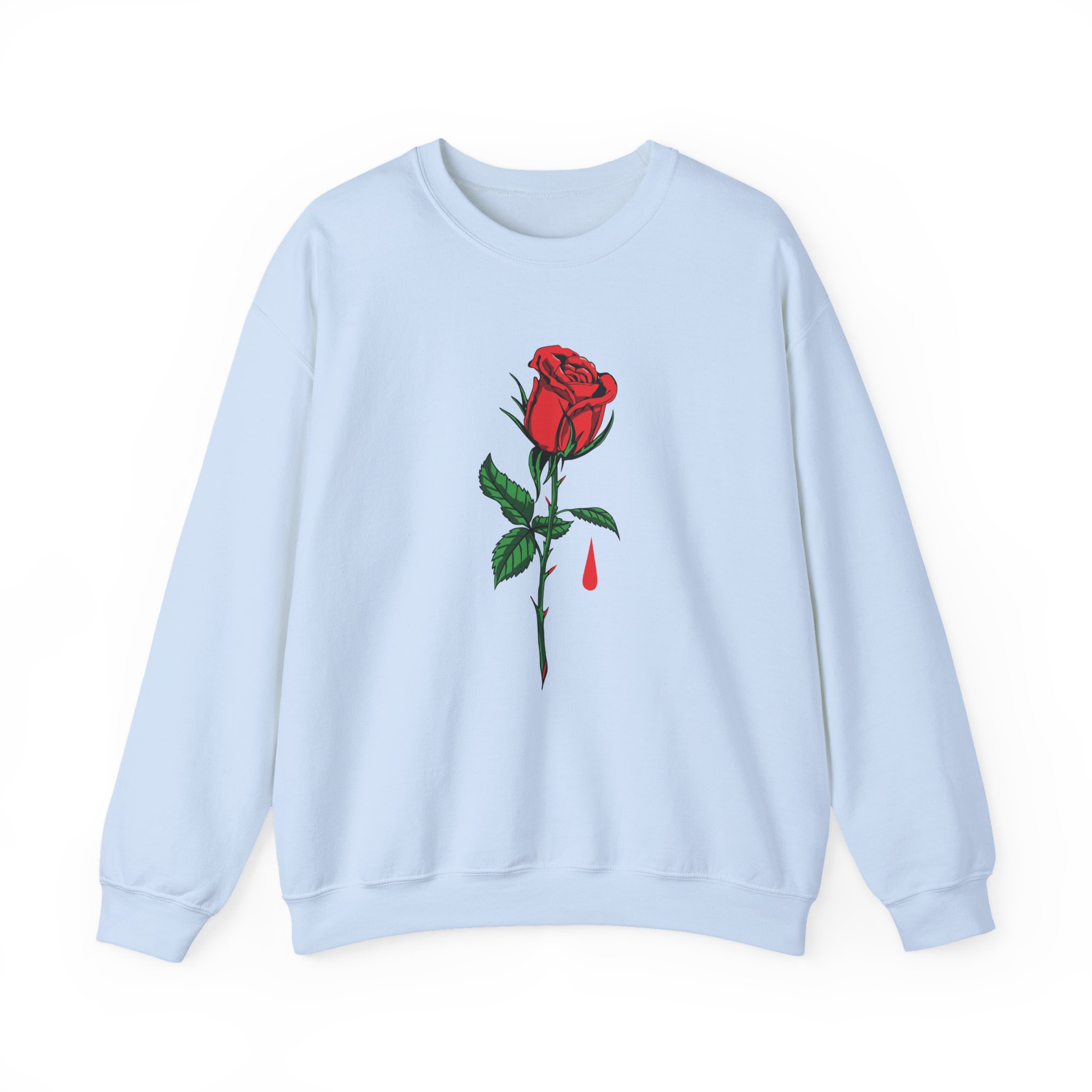 Blue October Big Rose Unisex Heavy Blend™ Crewneck Sweatshirt - Image 11