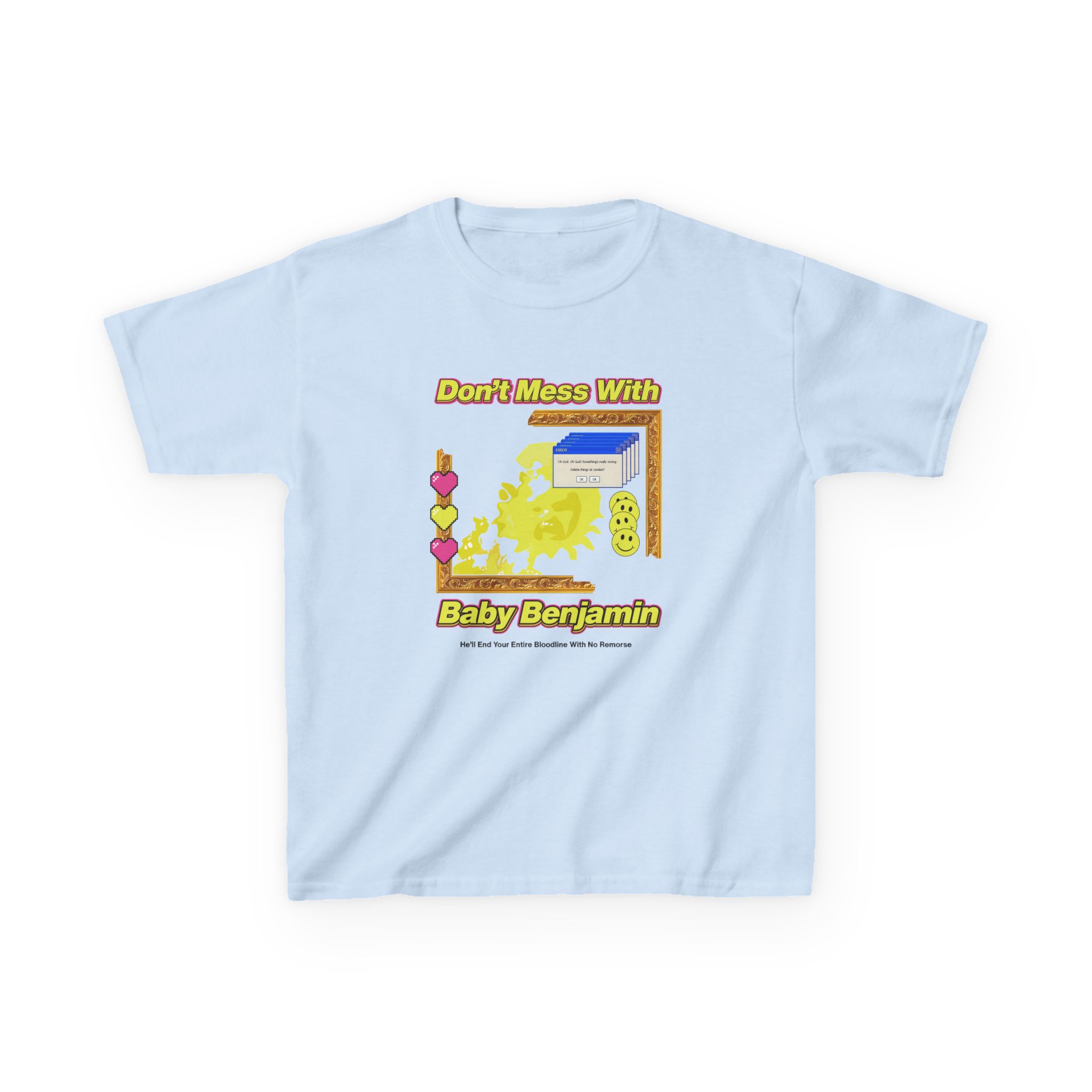 Garrett Watts Don't Mess With Baby Benjamin Kids Heavy Cotton™ Tee - Image 13