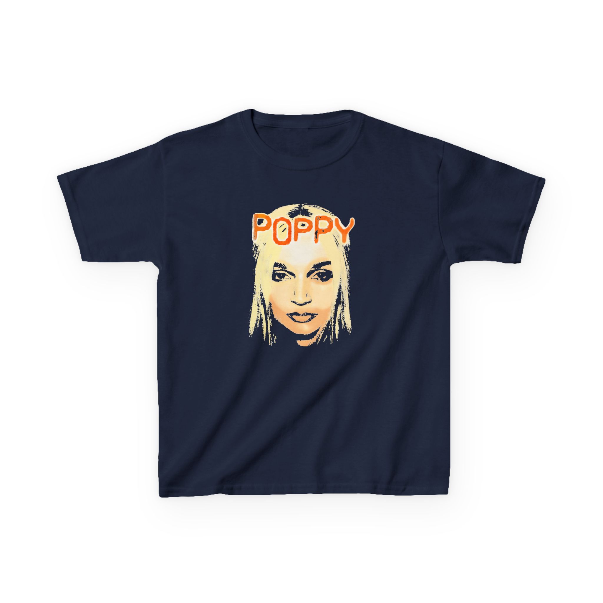 Kids Poppy Negative Spaces Heavy Cotton™ Tee - Image 7