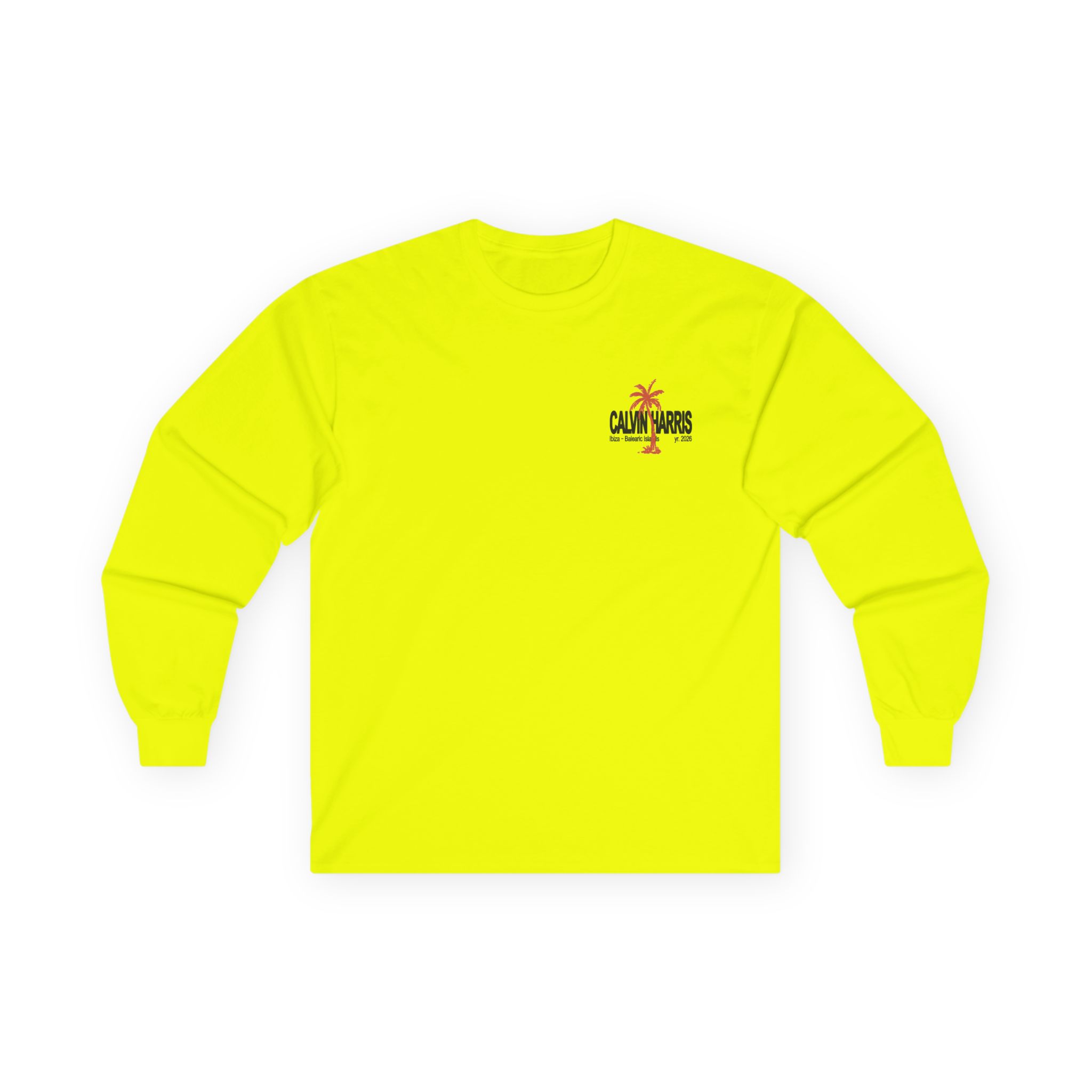 Calvin Harris Ecru Palm Unisex Ultra Cotton Long Sleeve Tee - Image 7