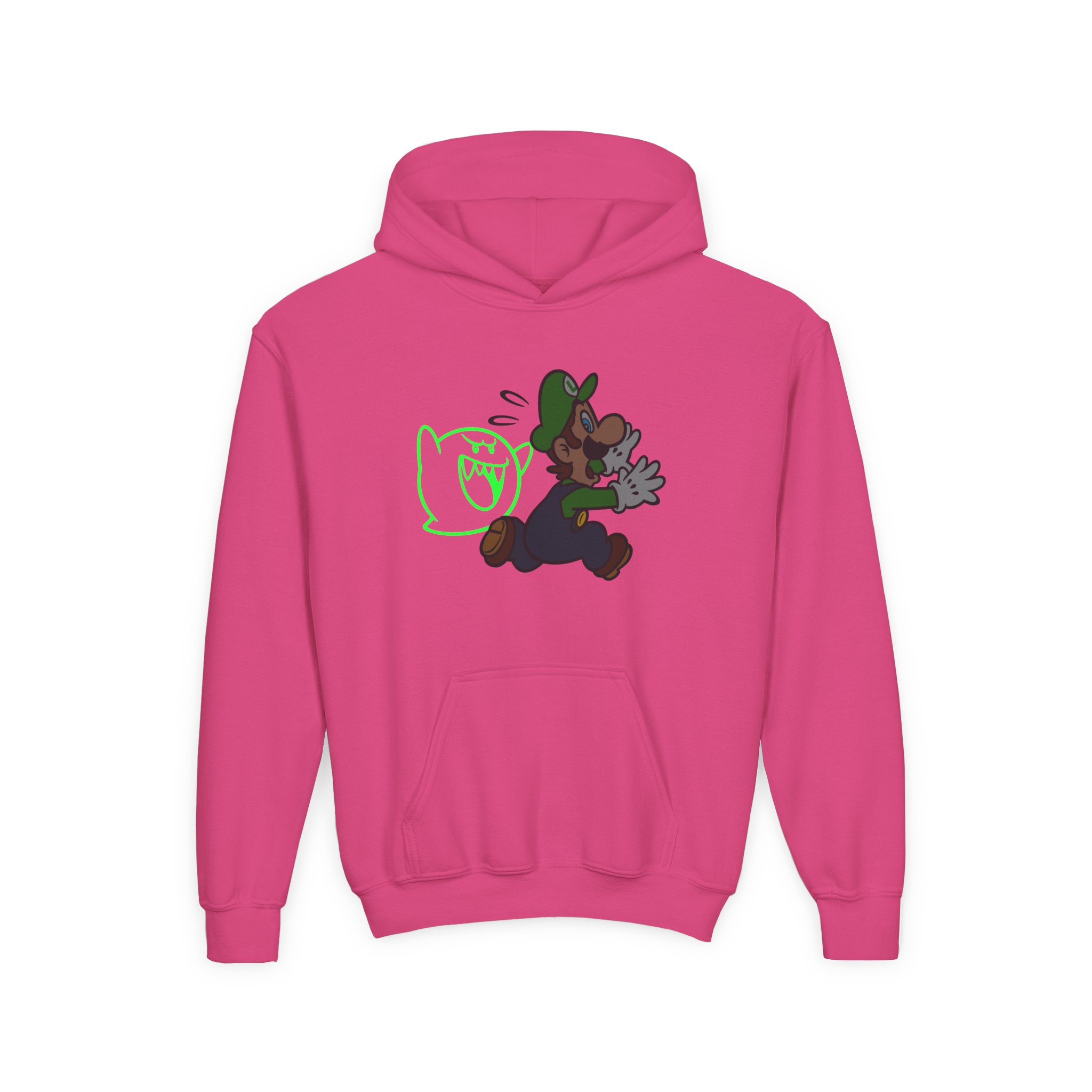 NTD Luigi™ and Boo Youth Heavy Blend Hooded Sweatshirt - Image 11