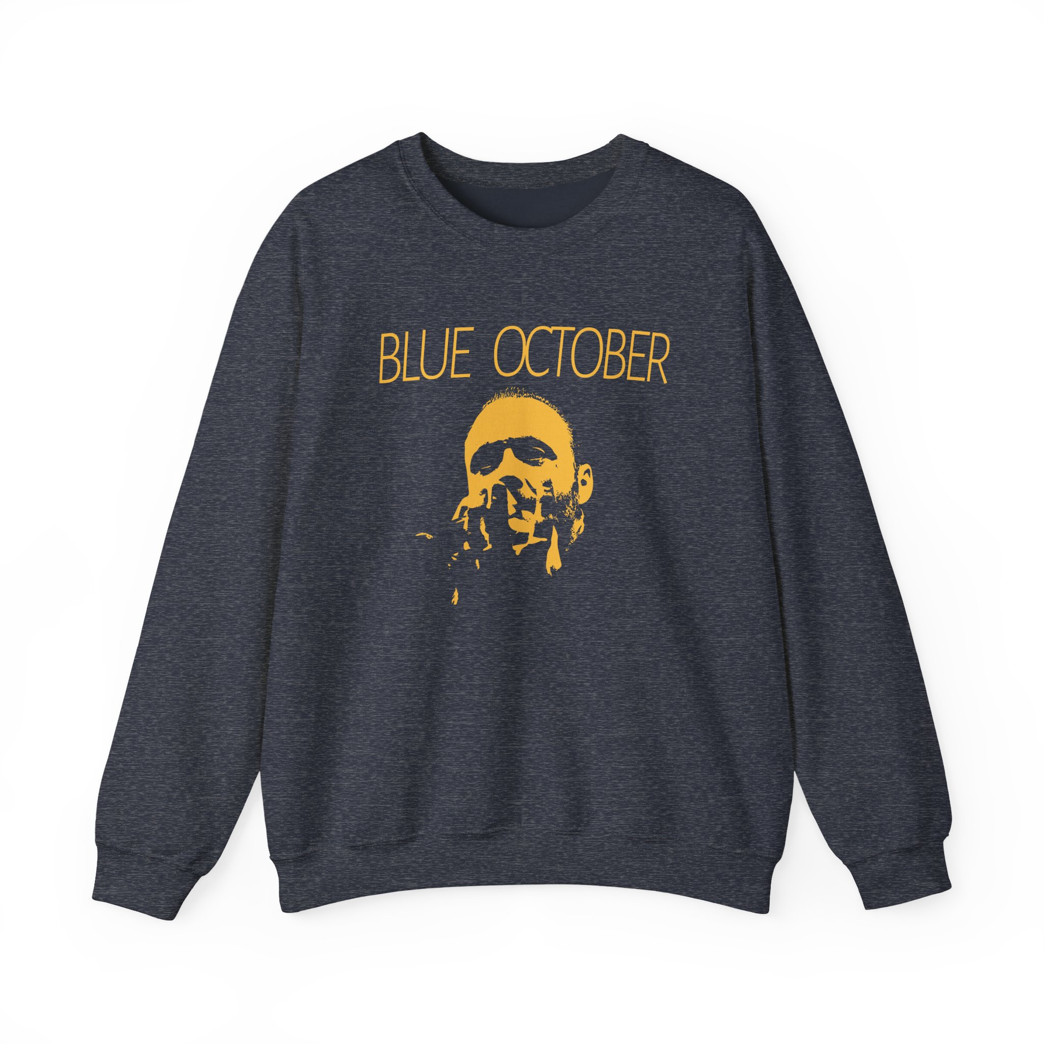 Blue October Midnight Foil Unisex Heavy Blend™ Crewneck Sweatshirt - Image 9