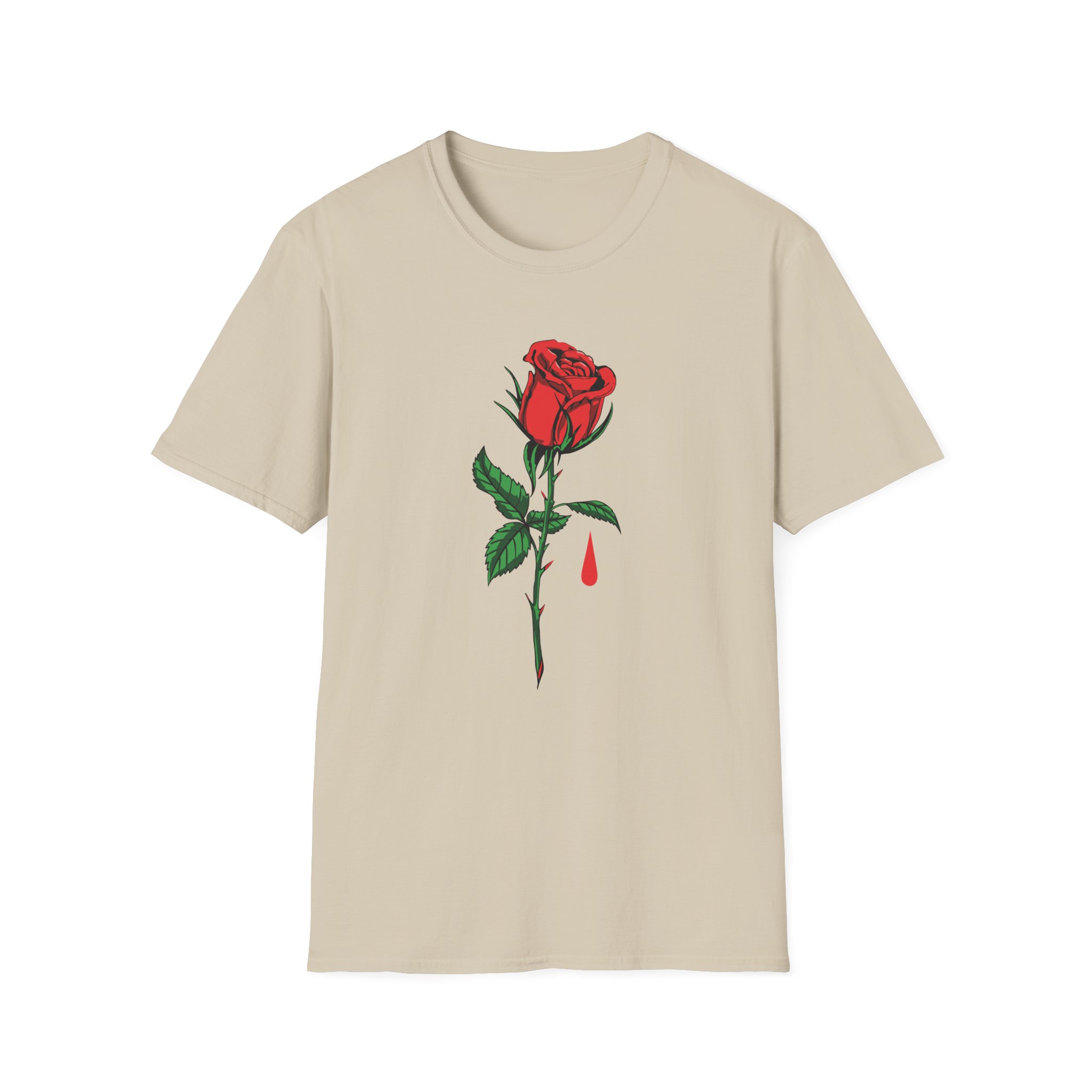 Blue October Big Rose Unisex Softstyle T-Shirt - Image 3