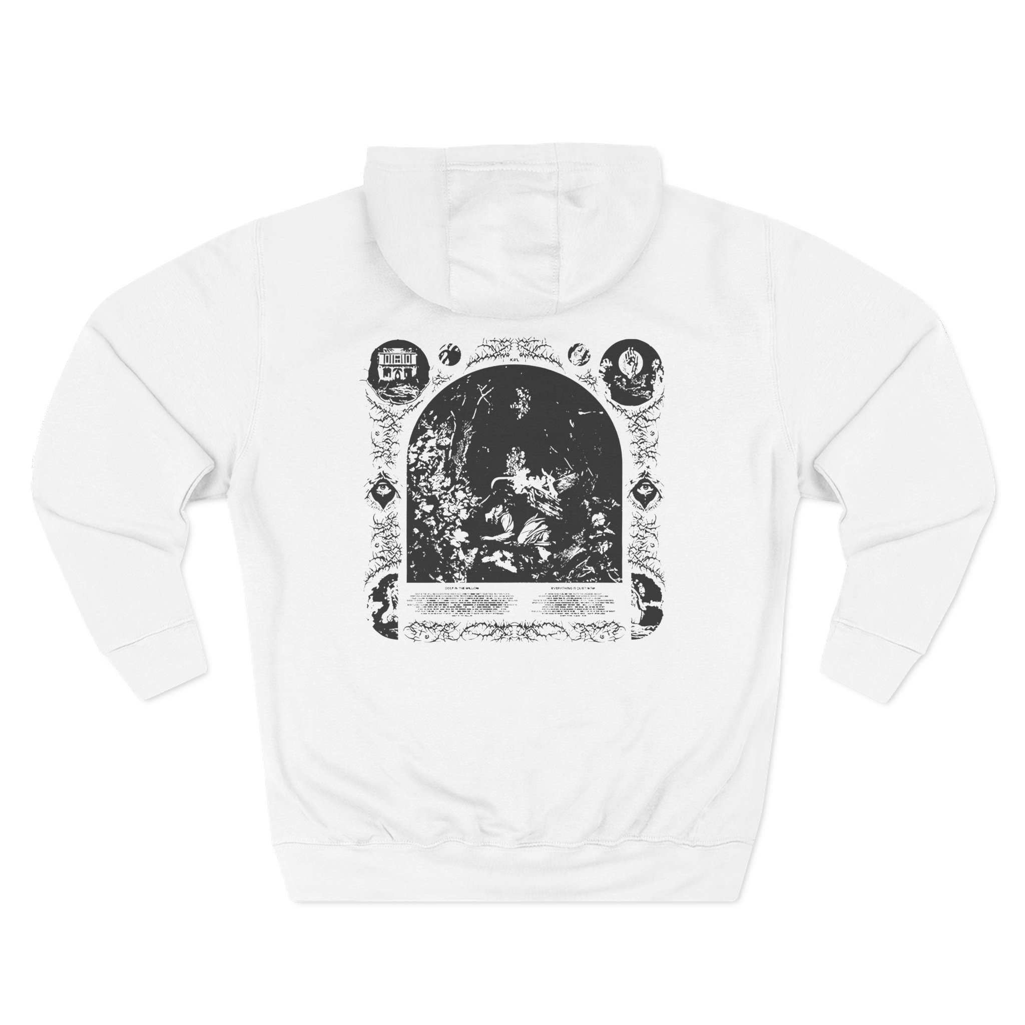 Knocked Loose Quiet Now Three-Panel Fleece Hoodie - Image 4