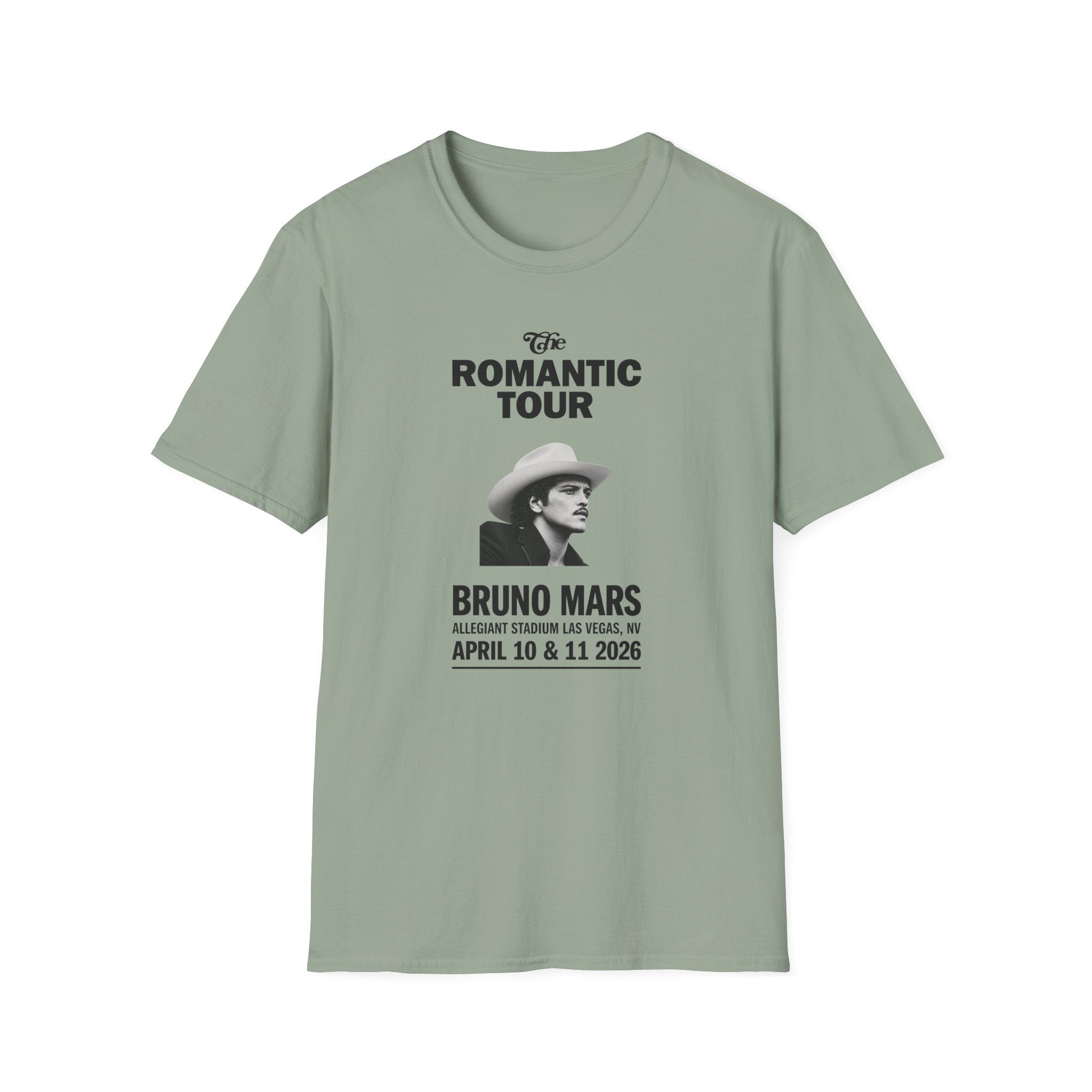 Bruno Mars Las Vegas the Romantic Unisex Softstyle T-Shirt - Image 11