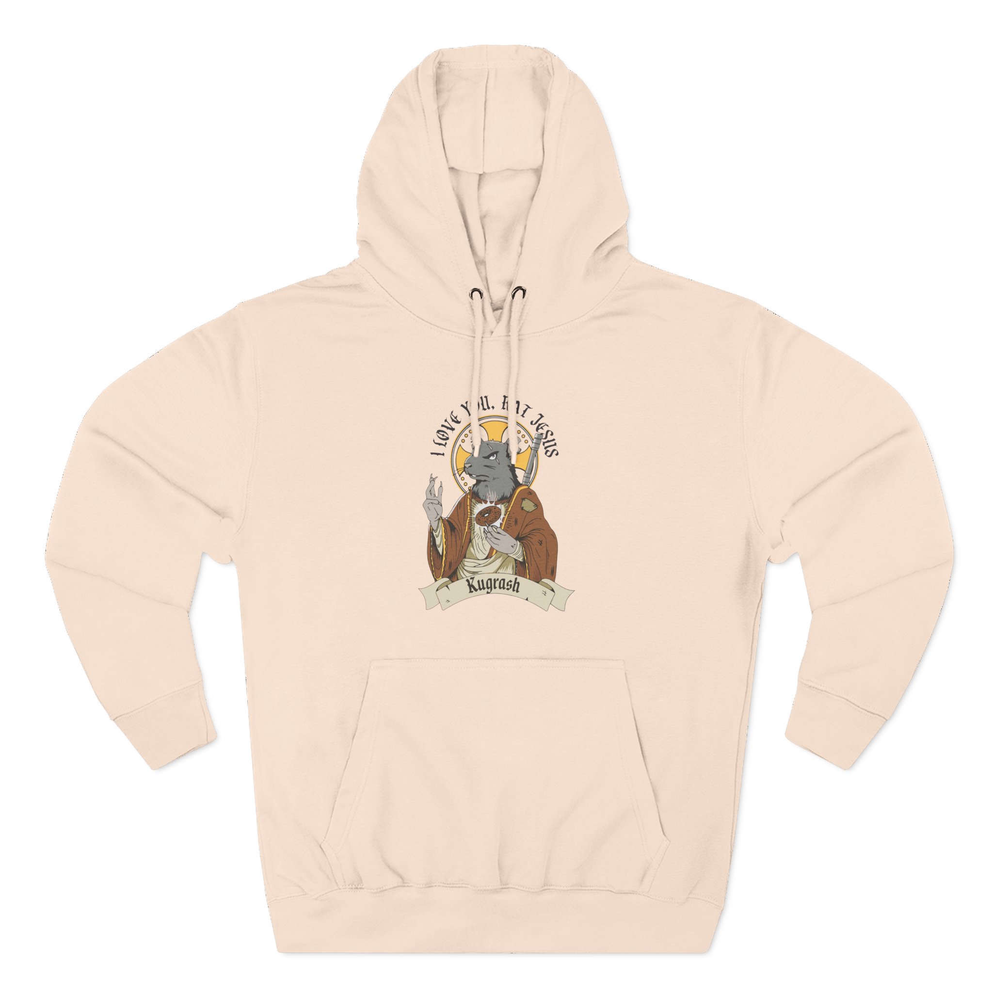 Dropout Rat Jesus Three-Panel Fleece Hoodie - Image 7