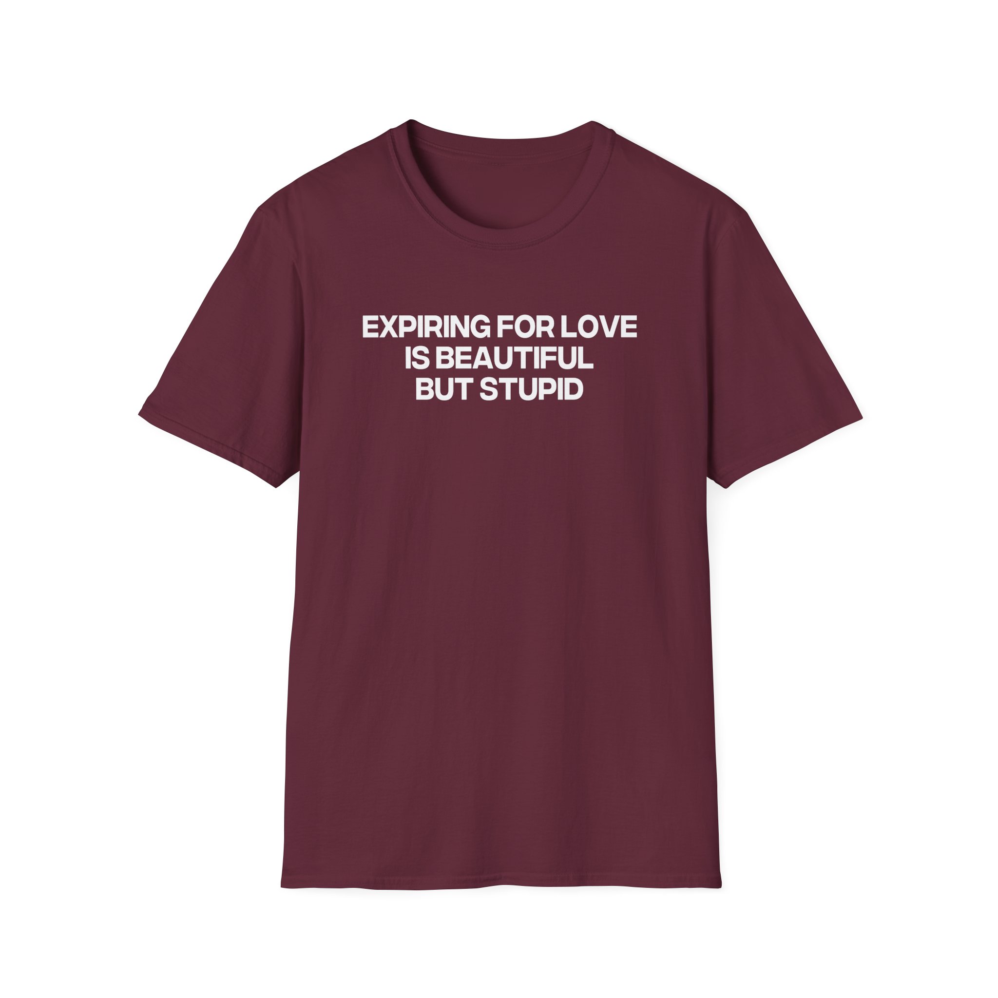 Jenny Holzer Expiring for Love is Beautiful but Stupid Unisex Softstyle T-Shirt - Image 3
