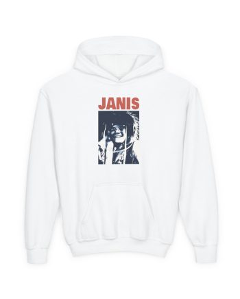Janis Joplin Beatnick  Youth Heavy Blend Hooded Sweatshirt