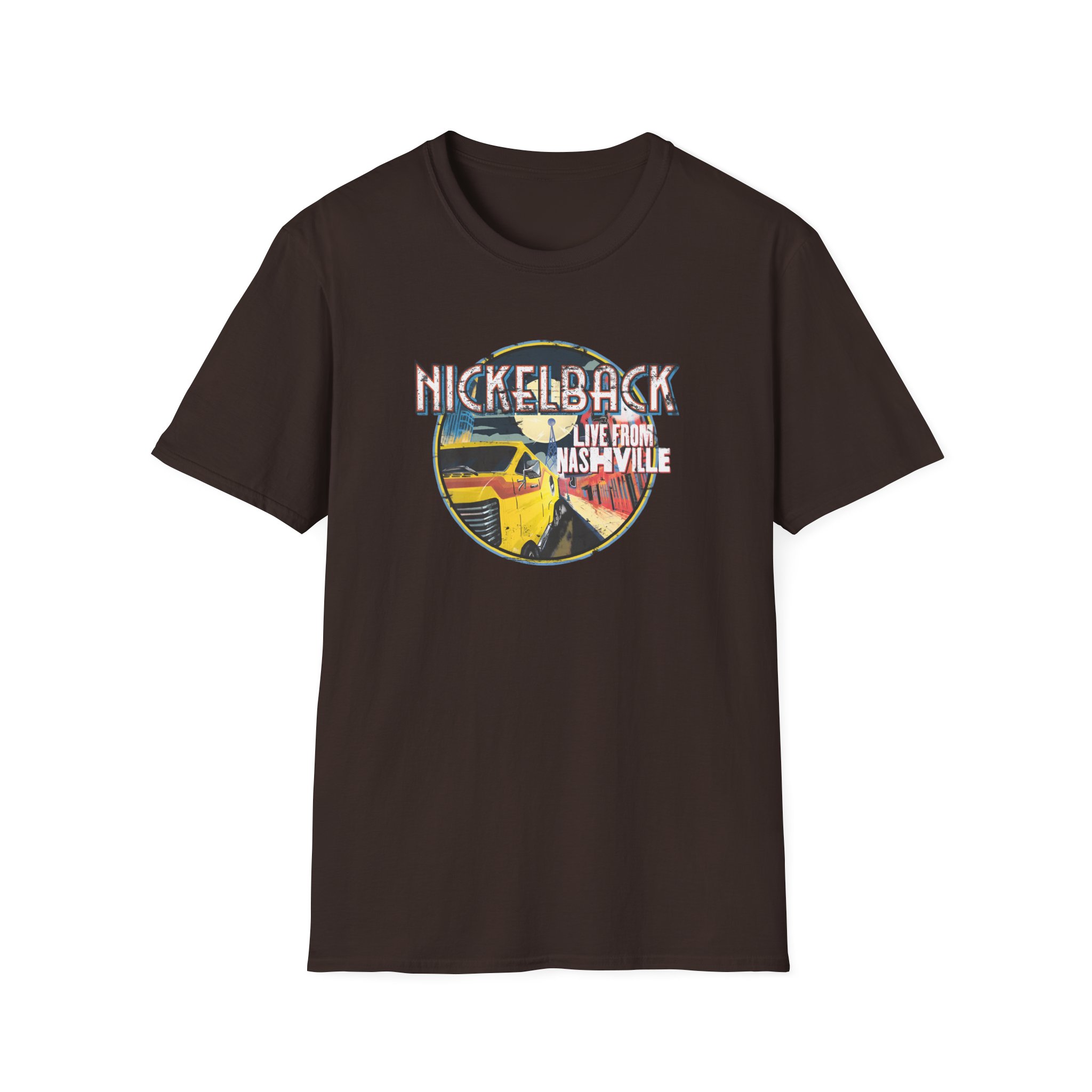 Nickelback Live From Nashville B&W Raglan Unisex Softstyle T-shirt - Image 3