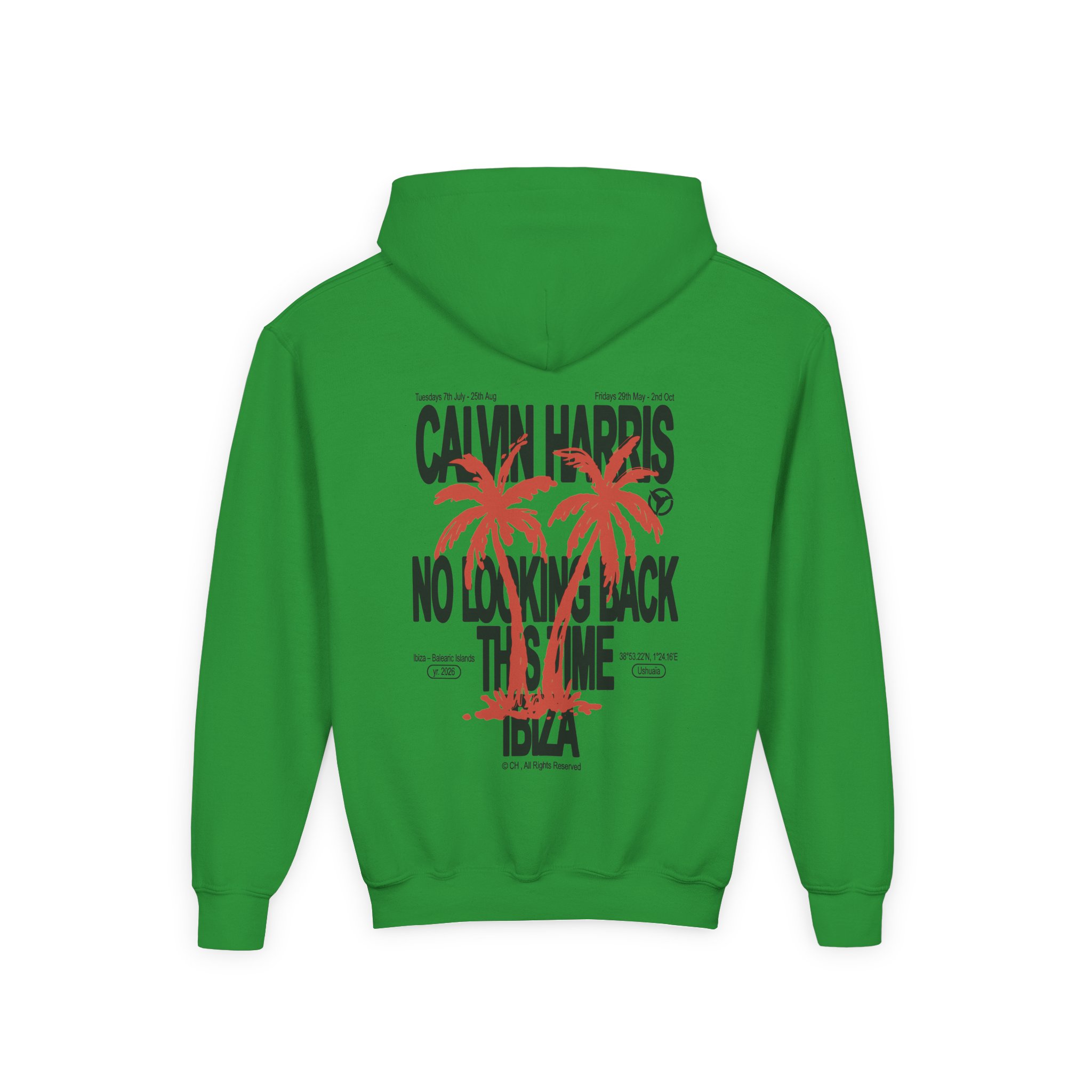 Youth Calvin Harris Ecru Palm Heavy Blend Hooded Sweatshirt - Image 8