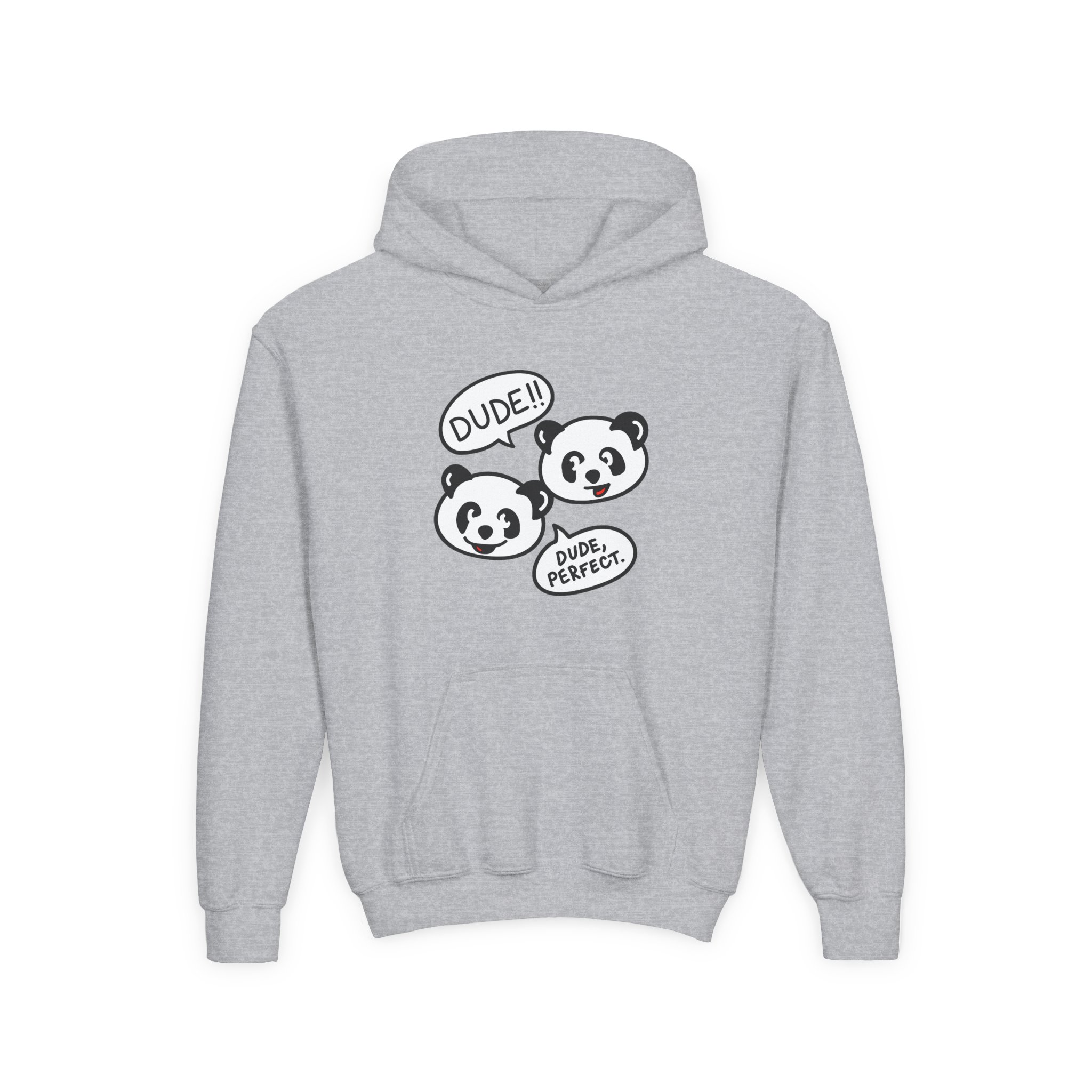 Dude Perfect Panda Comic Youth Heavy Blend Hooded Sweatshirt
