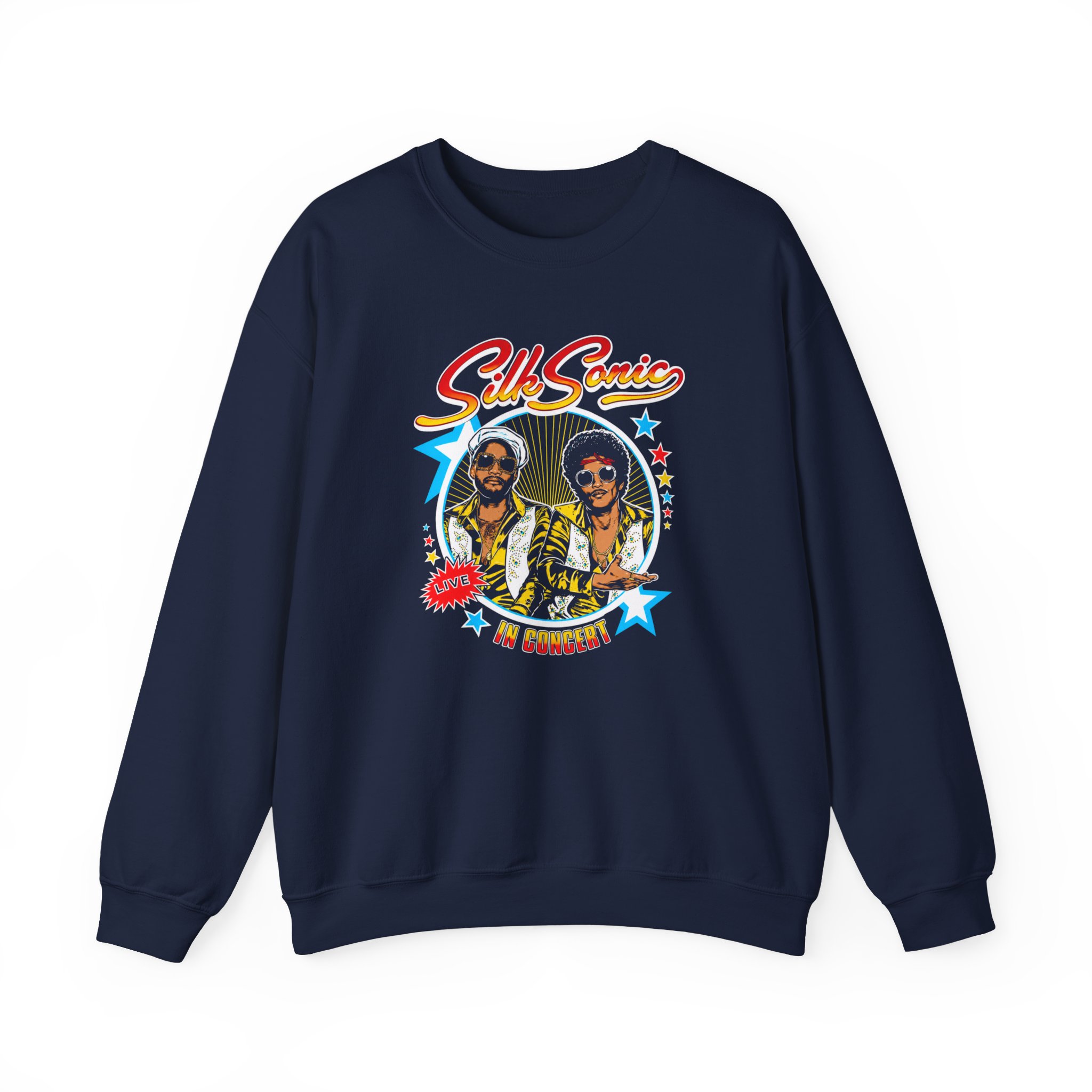 Bruno Mars Silk Sonic in Concert Unisex Heavy Blend™ Crewneck Sweatshirt - Image 9