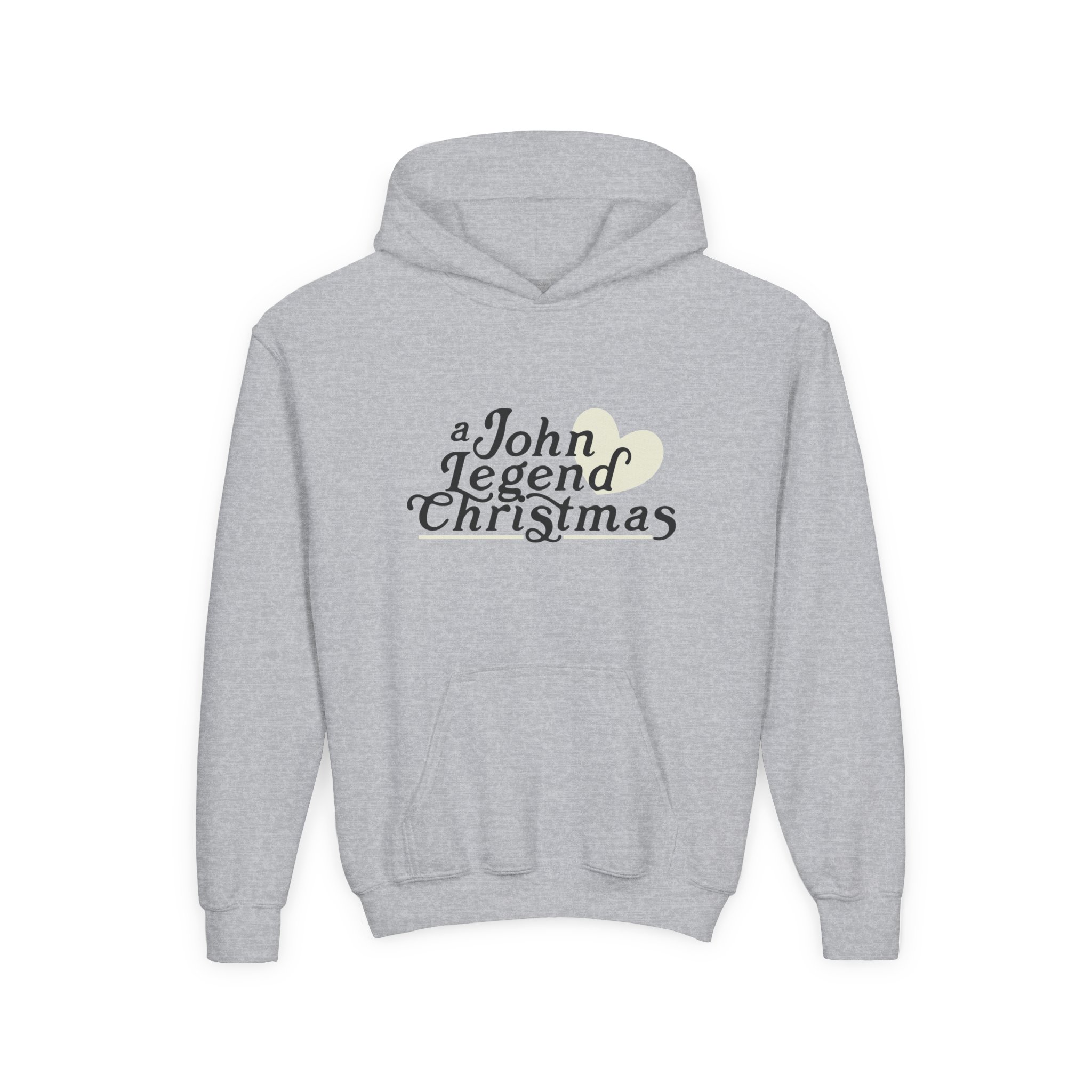 John Legend Christmas Youth Heavy Blend Hooded Sweatshirt - Image 5