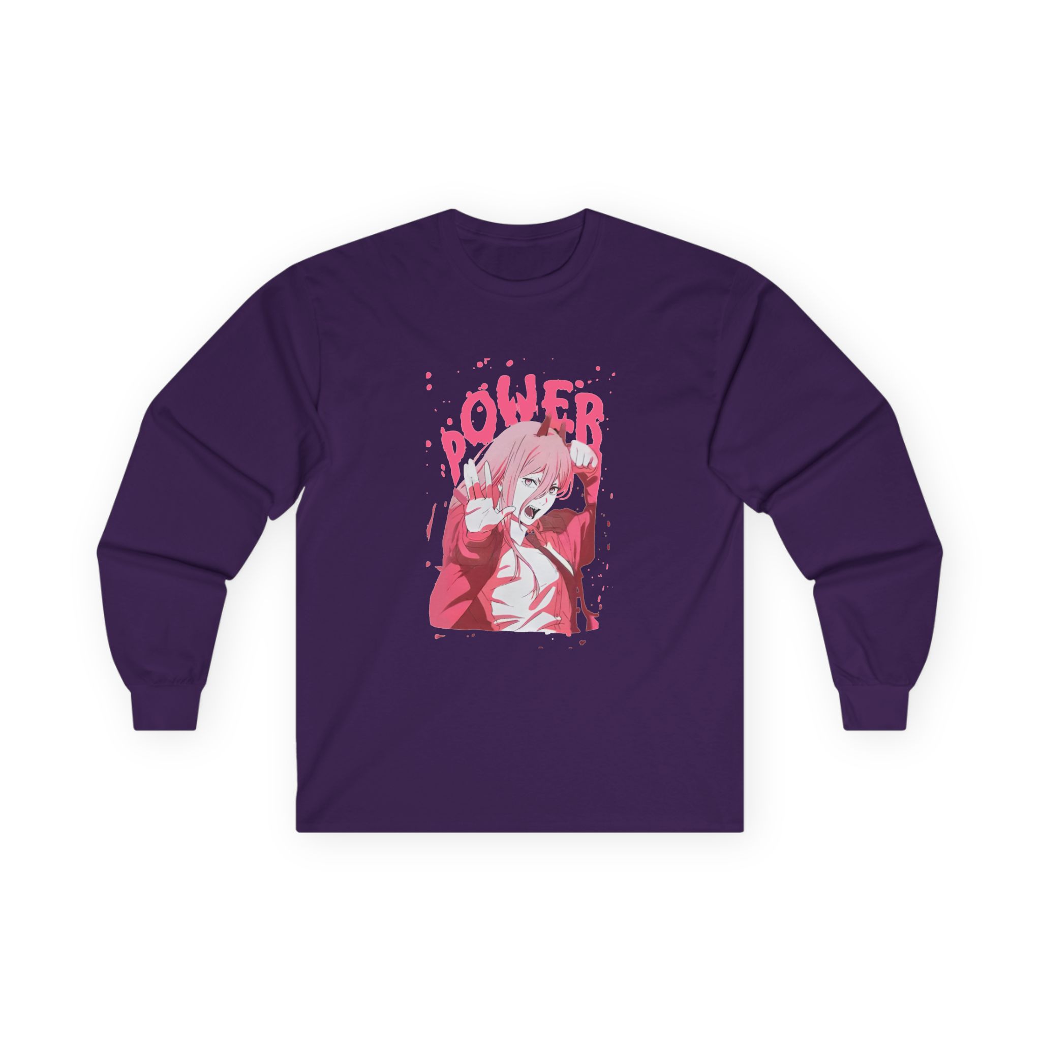 Chainsaw Man Power Splatter Unisex Ultra Cotton Long Sleeve Tee - Image 11