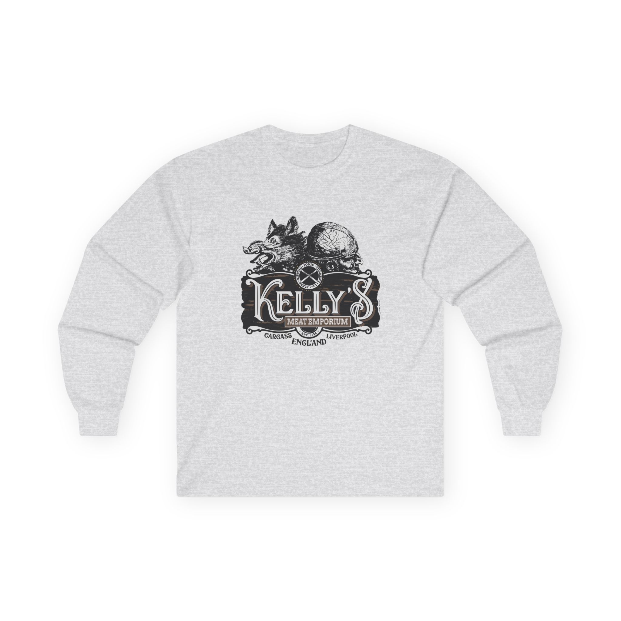 Carcass Kelly's Meat Emporium Unisex Ultra Cotton Long Sleeve Tee - Image 5