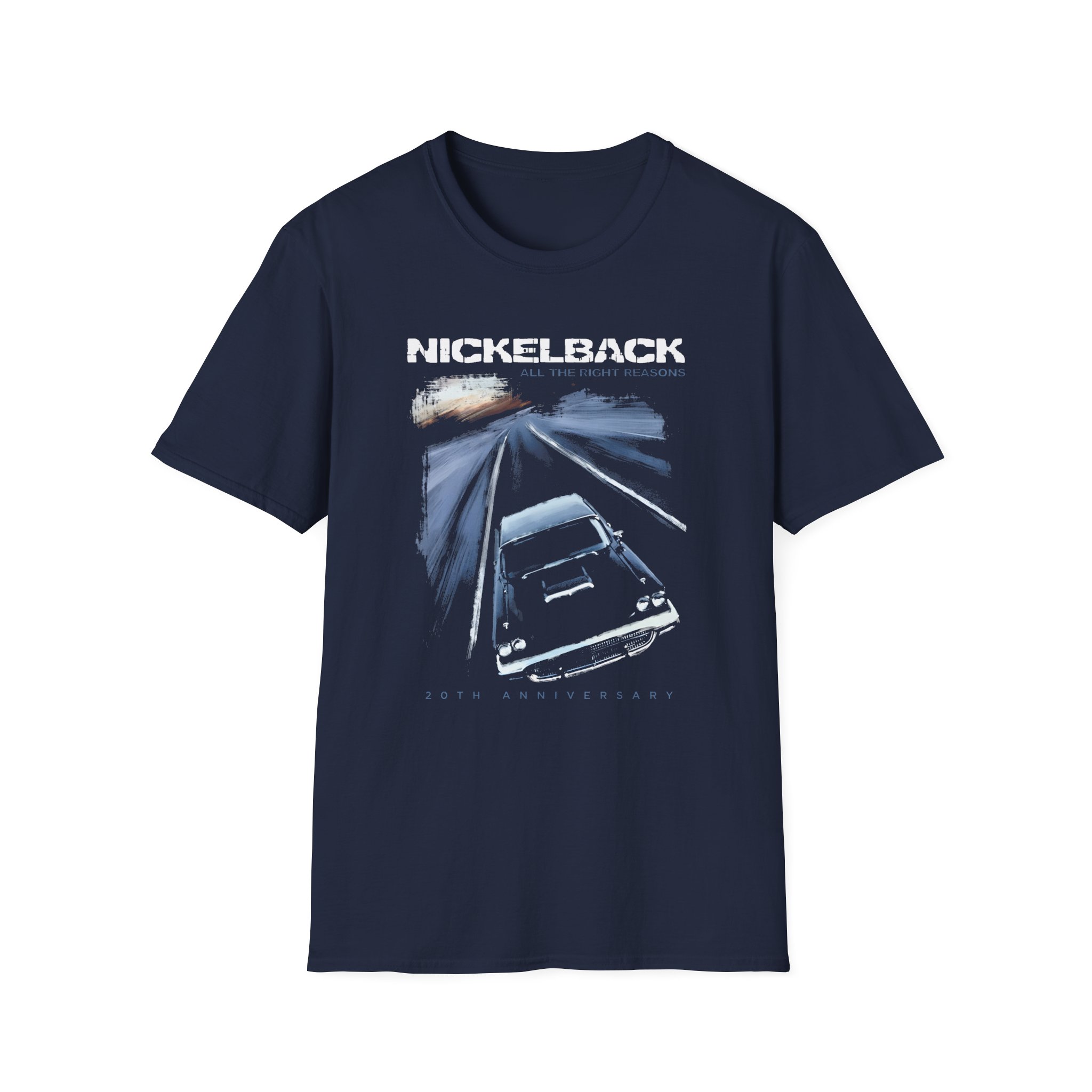 Nickelback Atrr 20th Anniversary Cover Unisex Softstyle T-Shirt - Image 5