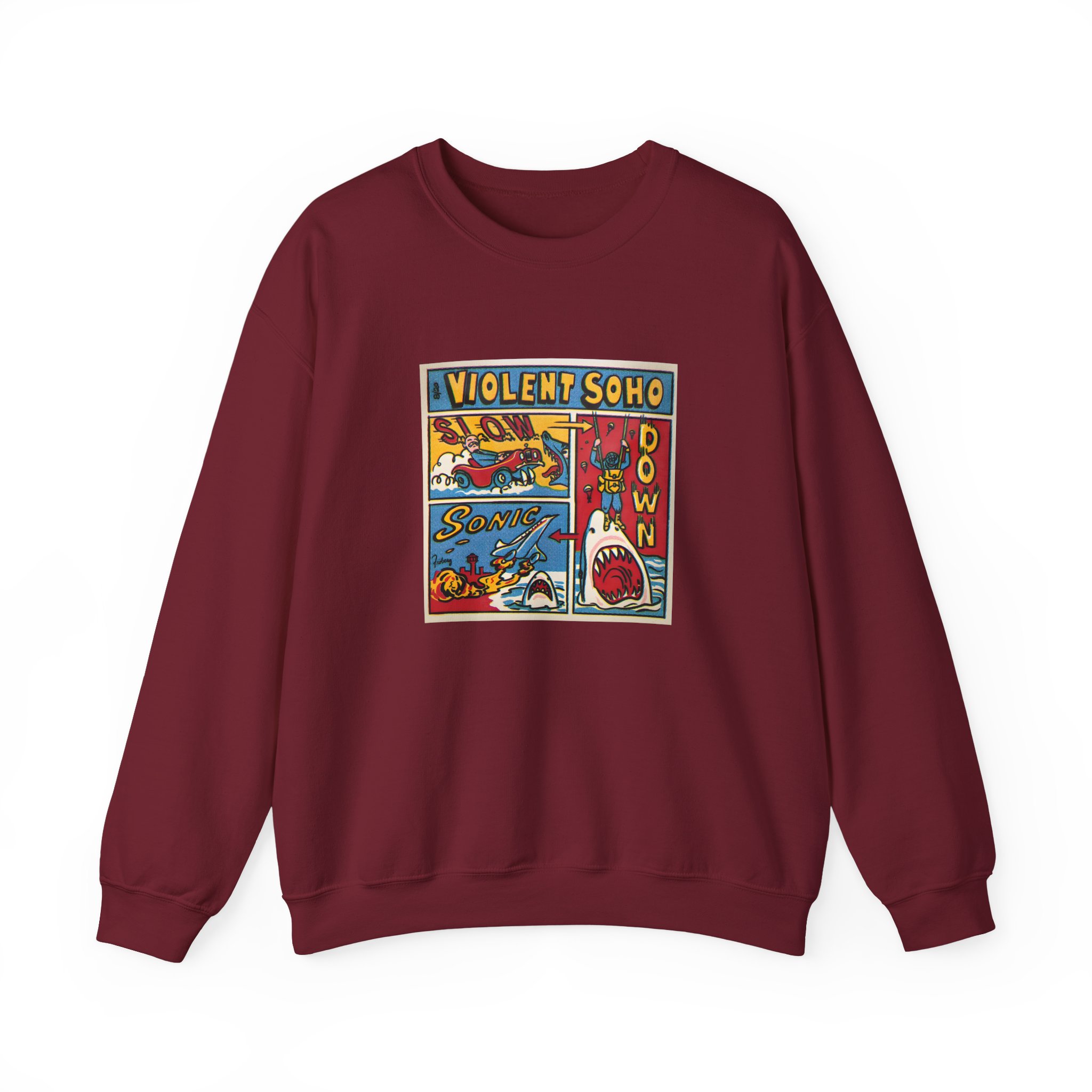 Violent Soho Slow Down Sonic Unisex Heavy Blend™ Crewneck Sweatshirt - Image 19