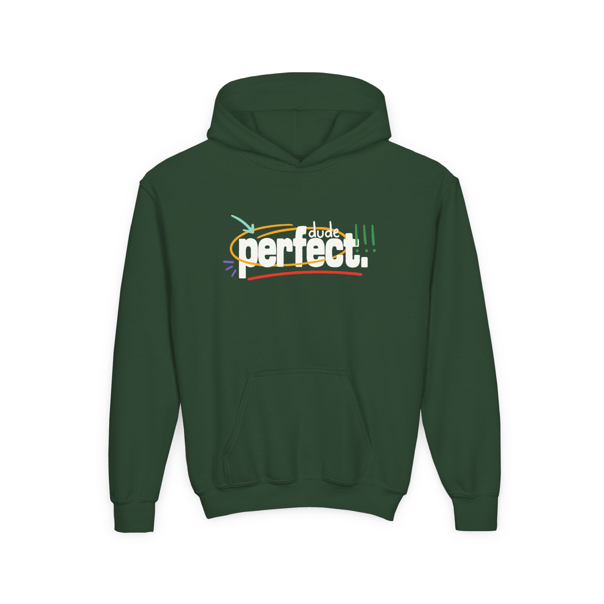 Dude Perfect Youth Heavy Blend Hooded Sweatshirt - Image 3