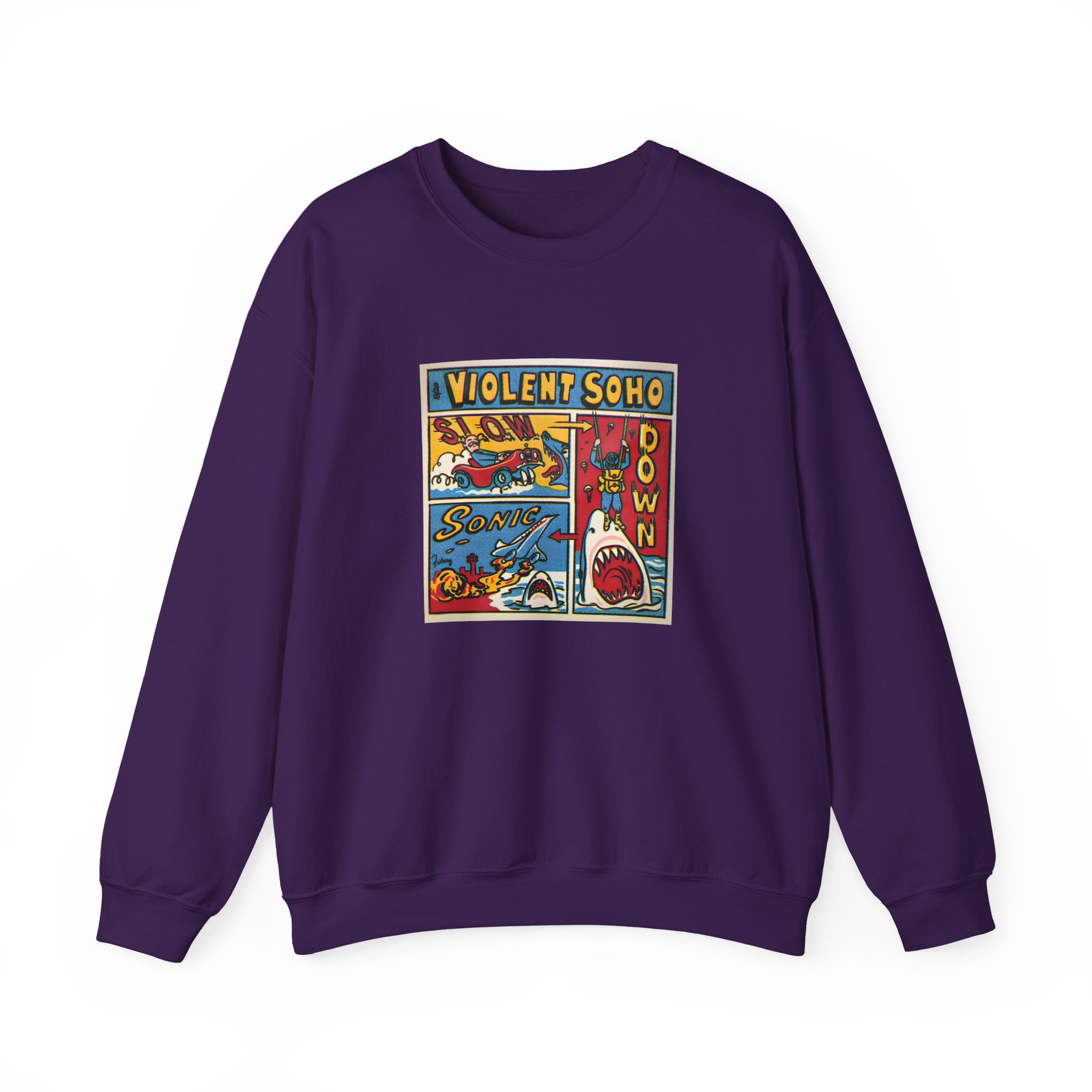 Violent Soho Slow Down Sonic Unisex Heavy Blend™ Crewneck Sweatshirt - Image 17