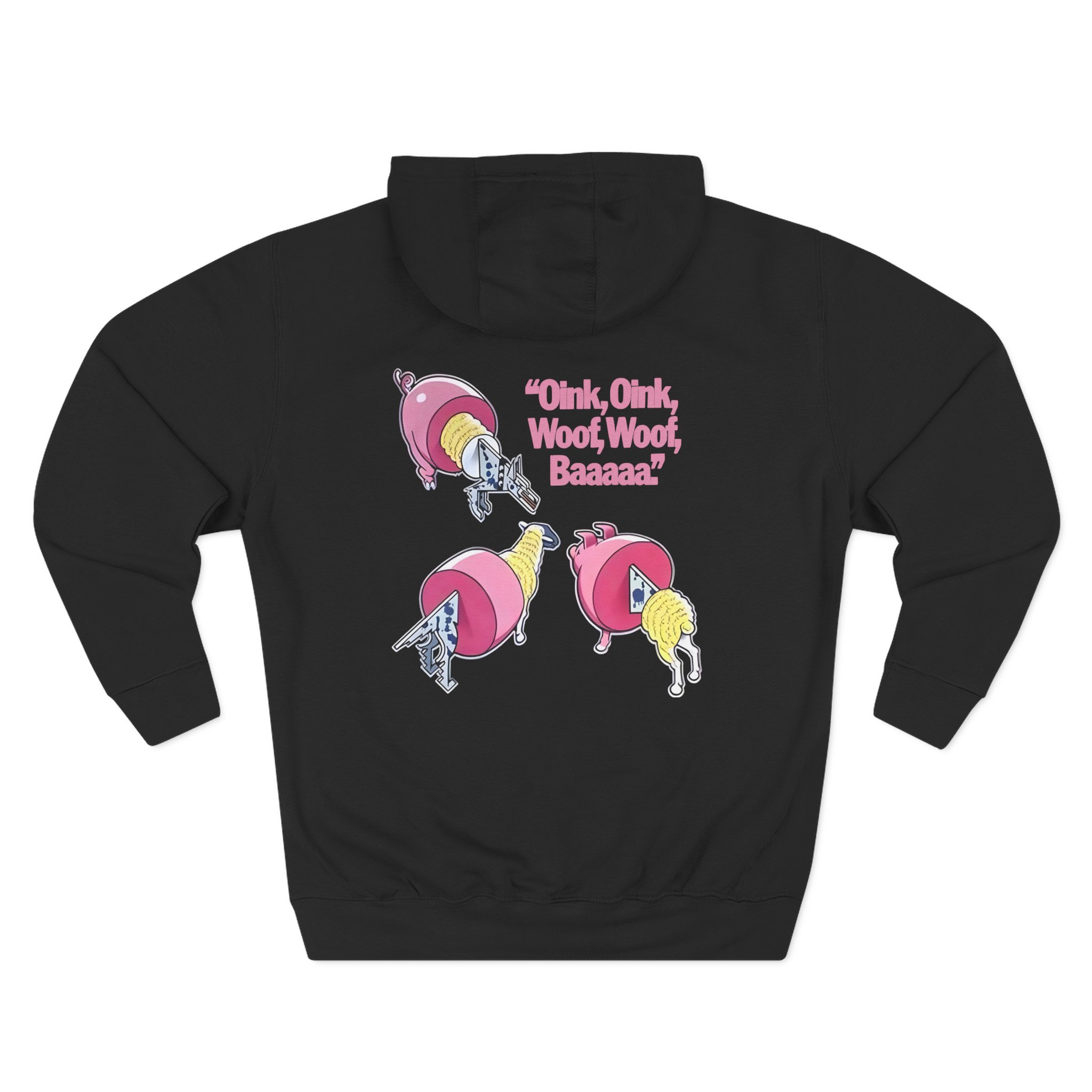 Pink Floyd Animals Oink Oink Three-Panel Fleece Hoodie - Image 2