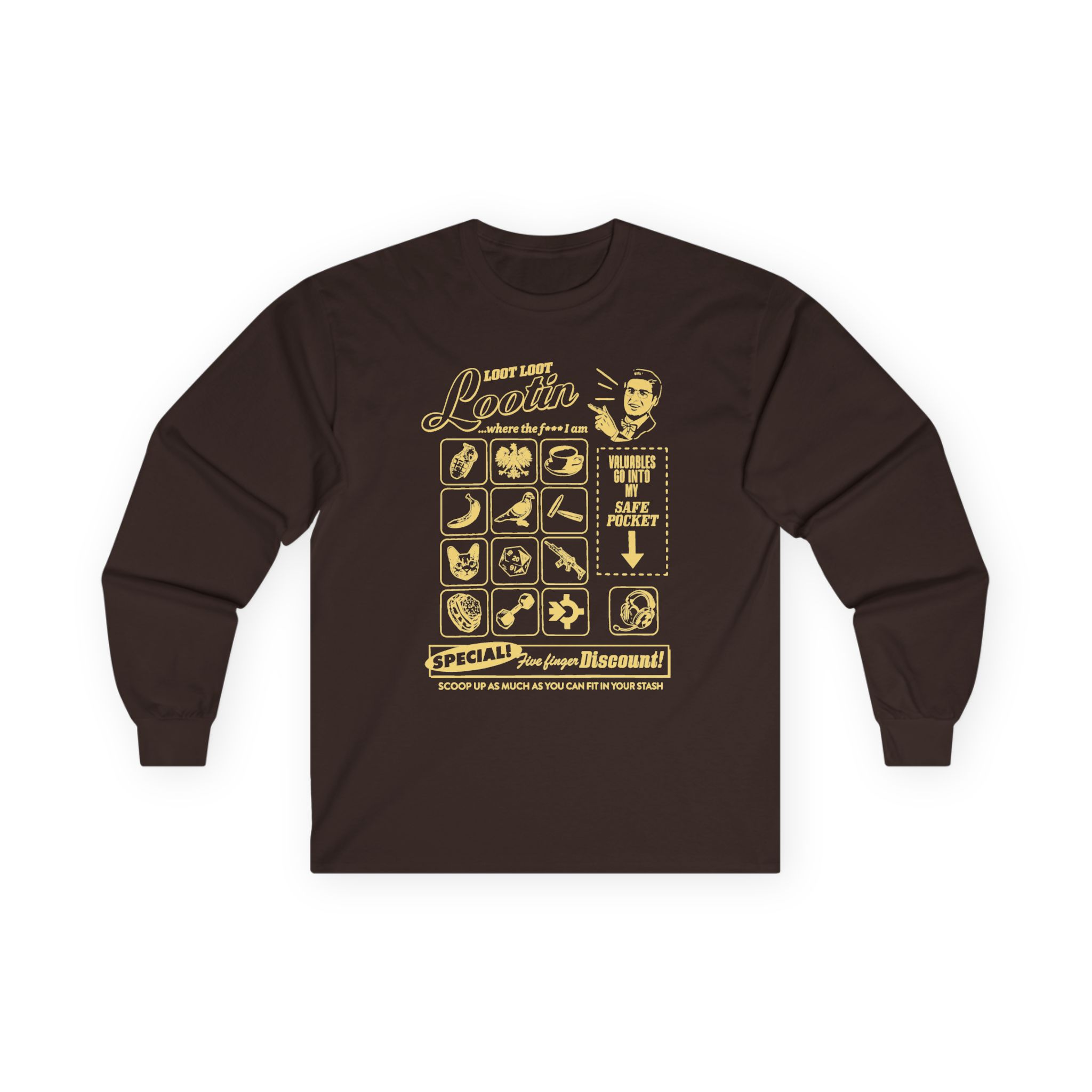 Shroud Loot Loot Unisex Ultra Cotton Long Sleeve Tee - Image 5