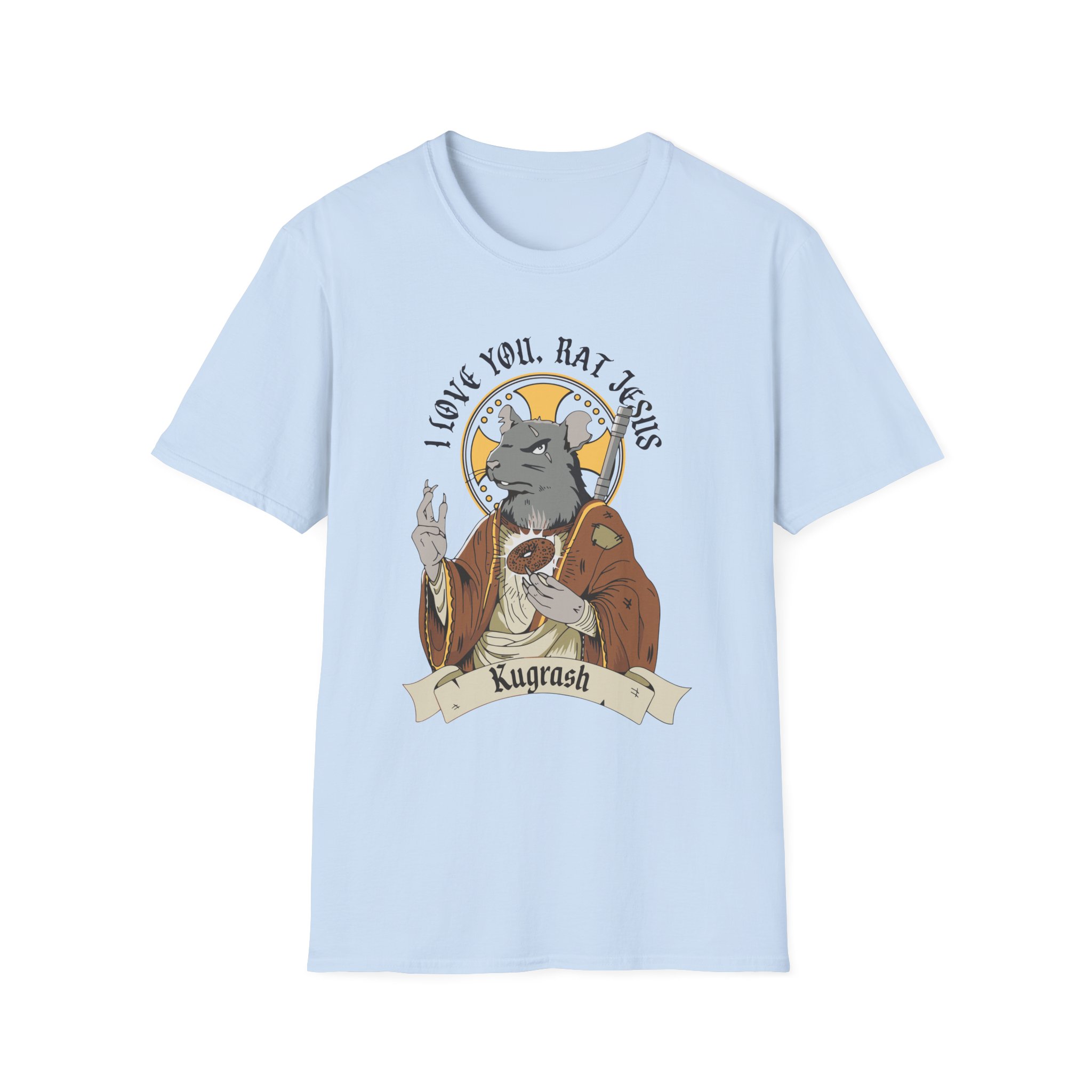 Dropout Rat Jesus Unisex Softstyle T-shirt - Image 17