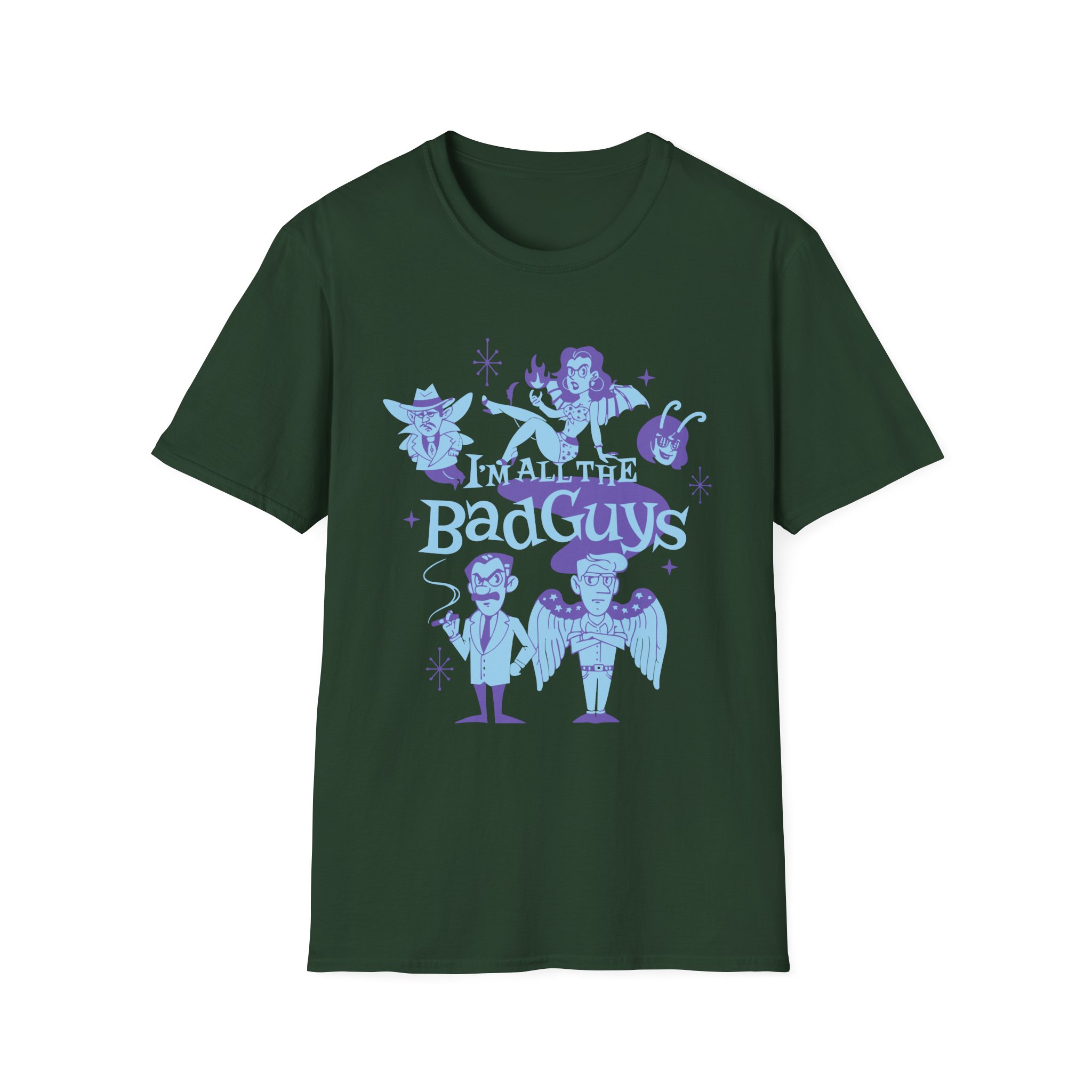Dropout I'm All The Bad Guys Unisex Softstyle T-shirt - Image 7