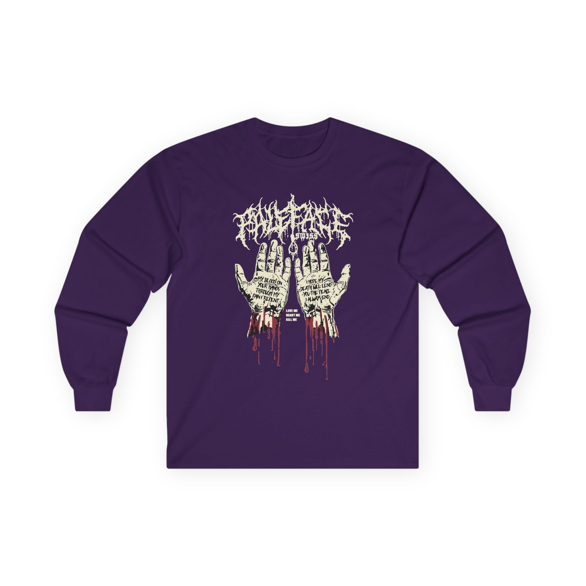 Paleface Swiss Bloody Hands Unisex Ultra Cotton Long Sleeve Tee - Image 11