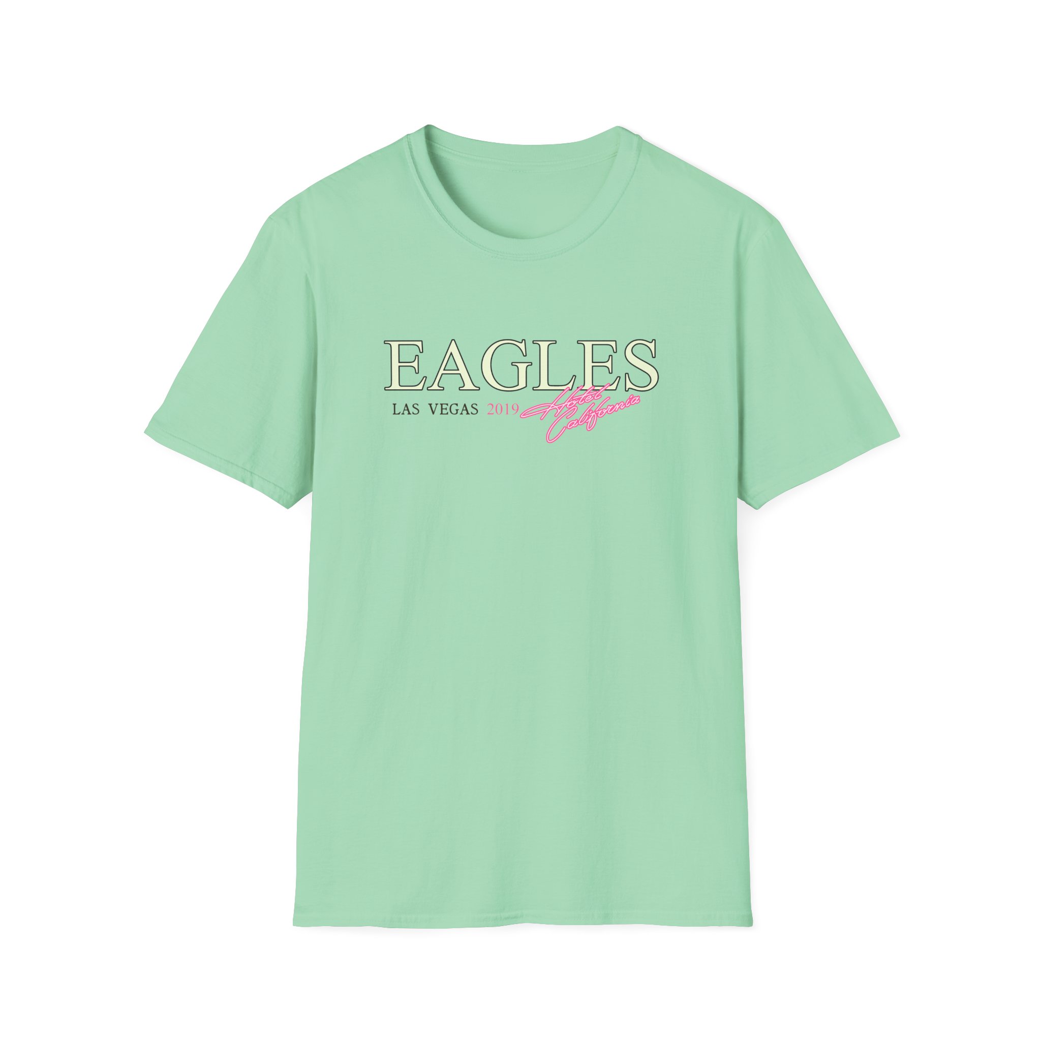 The Eagles Hotel California Las Vegas 2019 Unisex Softstyle T-Shirt - Image 15