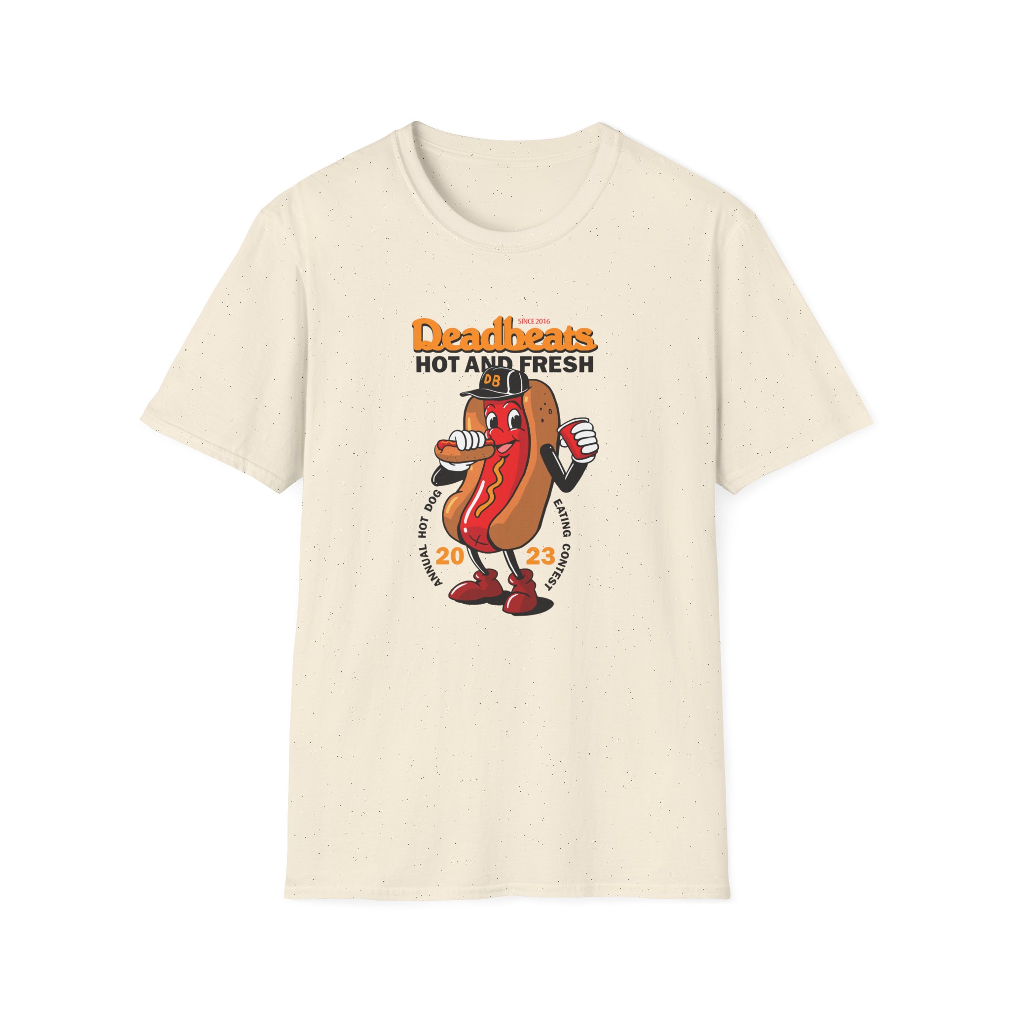 Deadbeats Jamboree Hot Dog Unisex Softstyle T-Shirt - Image 5