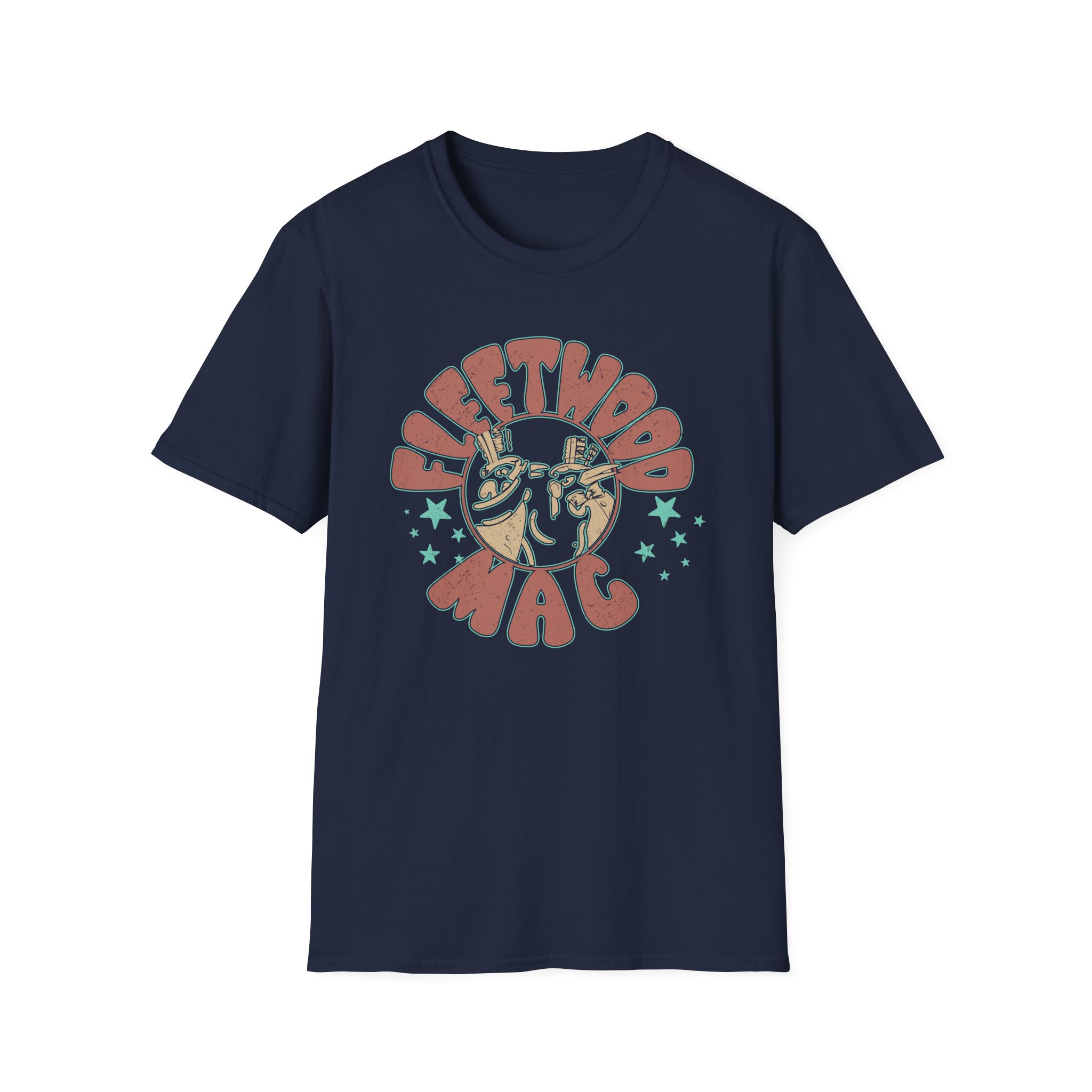 Fleetwood Mac Stars & Penguins Unisex Softstyle T-Shirt - Image 3