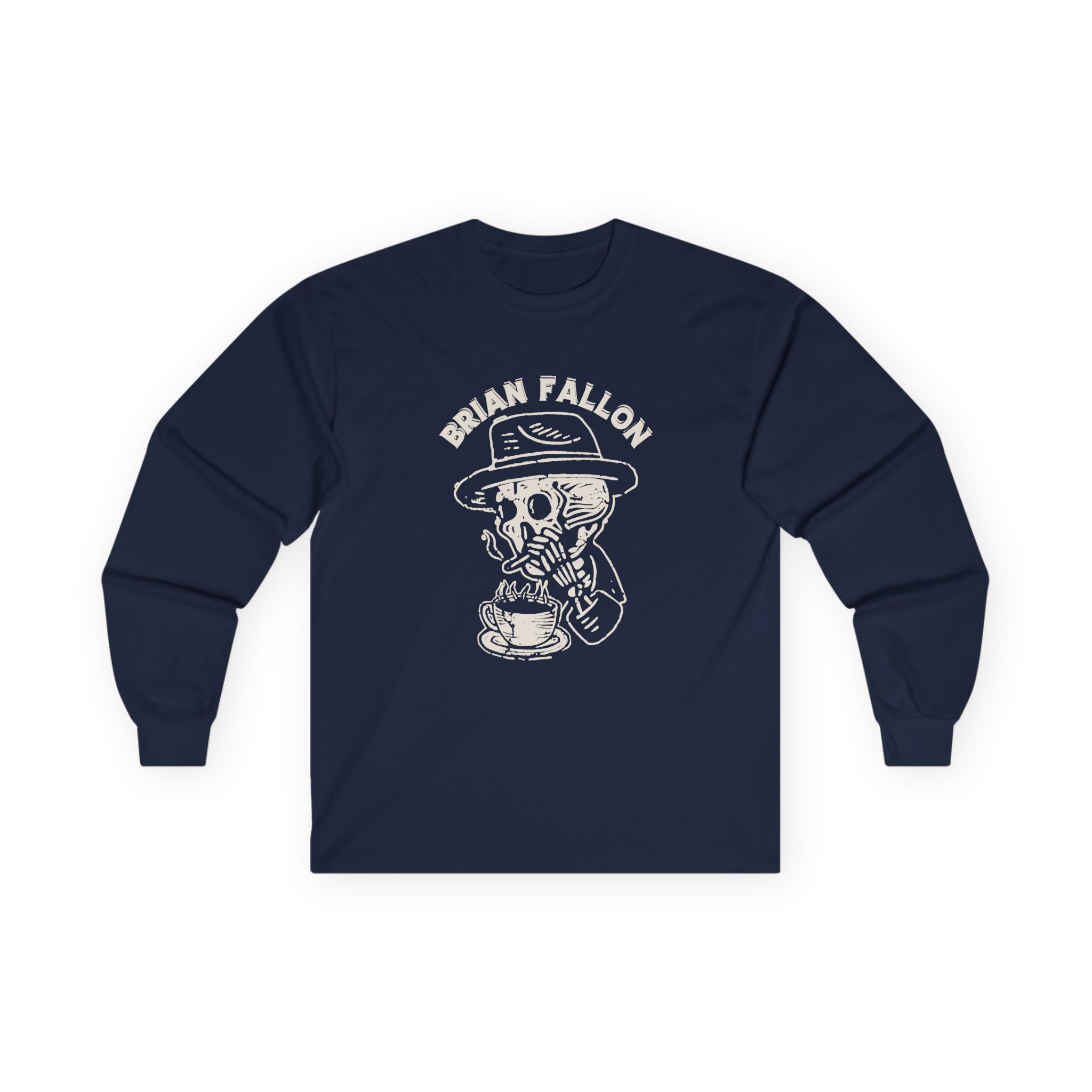 Brian Fallon Smoking Skeleton Unisex Ultra Cotton Long Sleeve Tee - Image 13